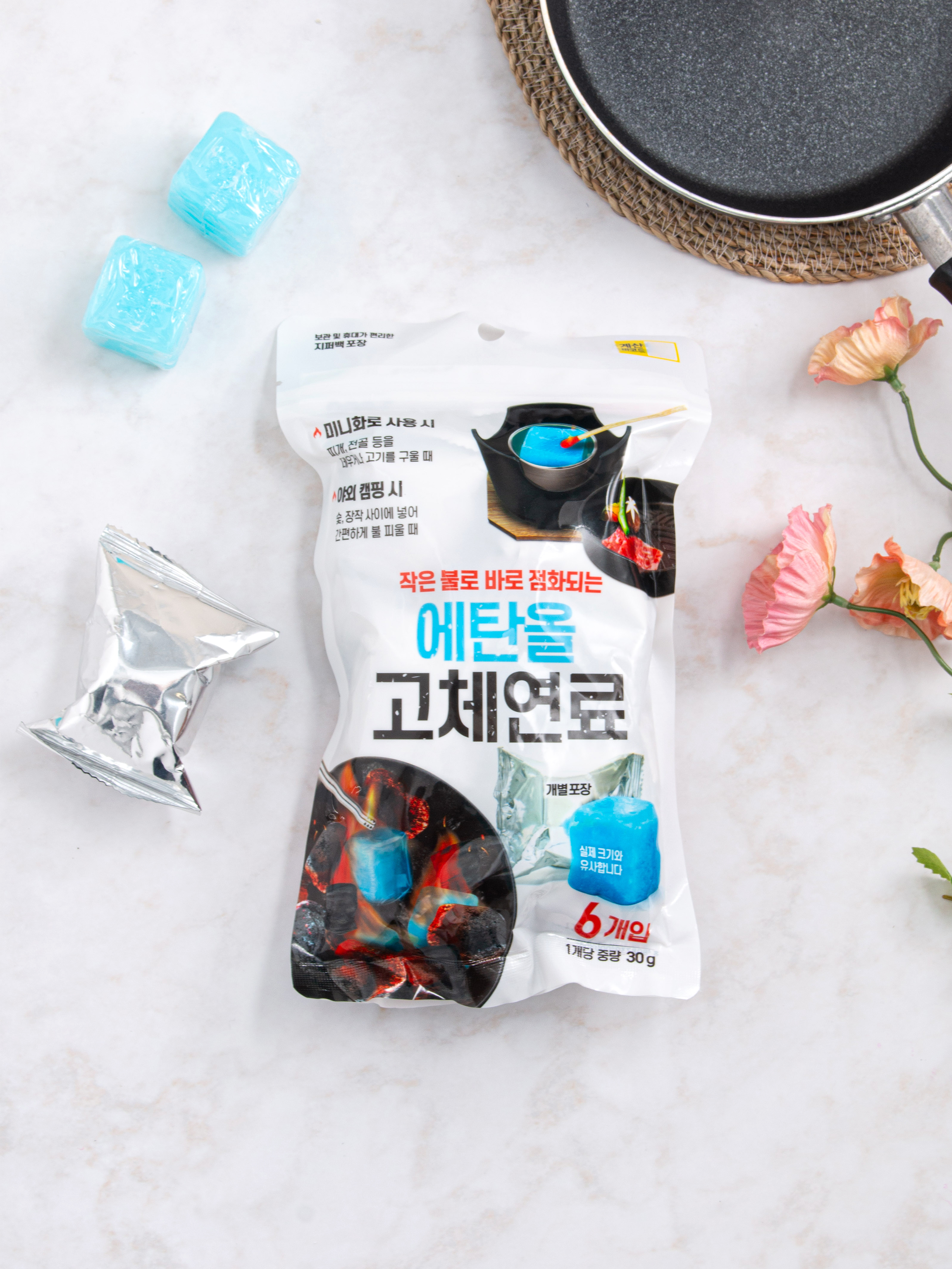 큐브 고체 연료 30 g 6개입
