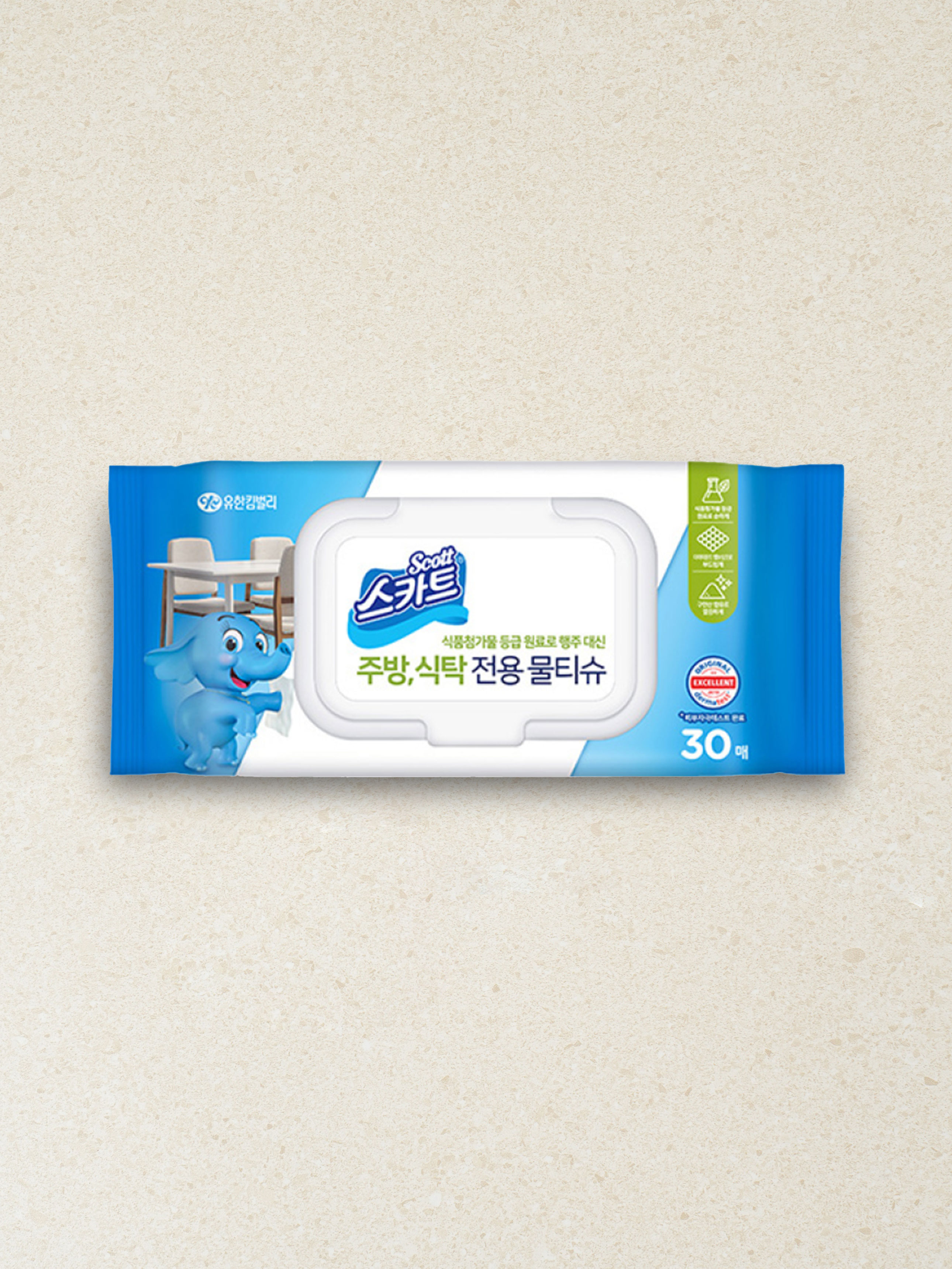 스카트 주방 식탁 전용 세정 티슈 캡형 30P