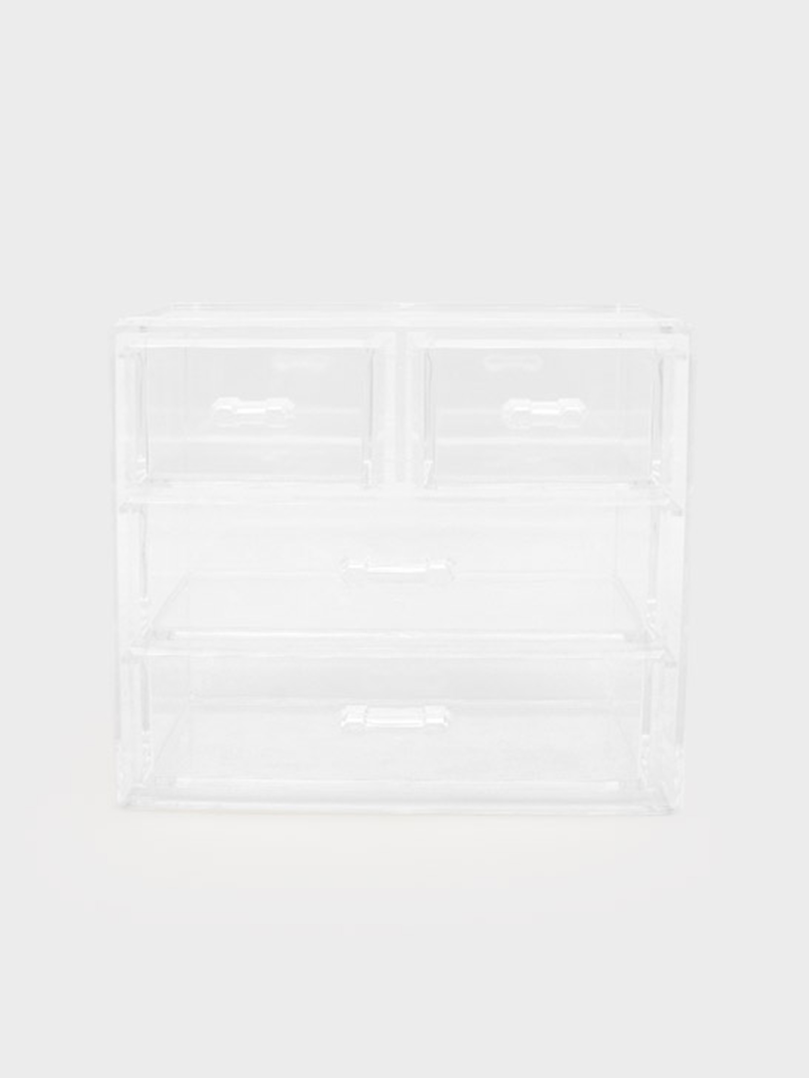투명 가로 3단 서랍장