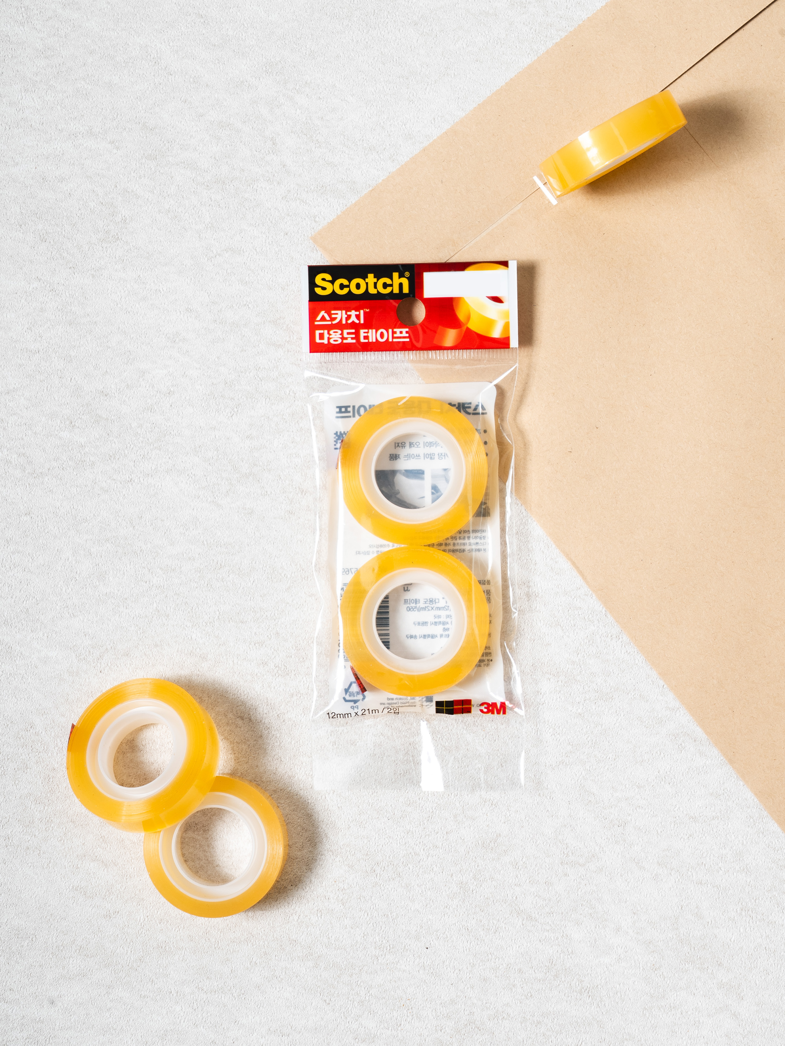 3M 스카치 다용도 리필 테이프 12mmX21m 2개입