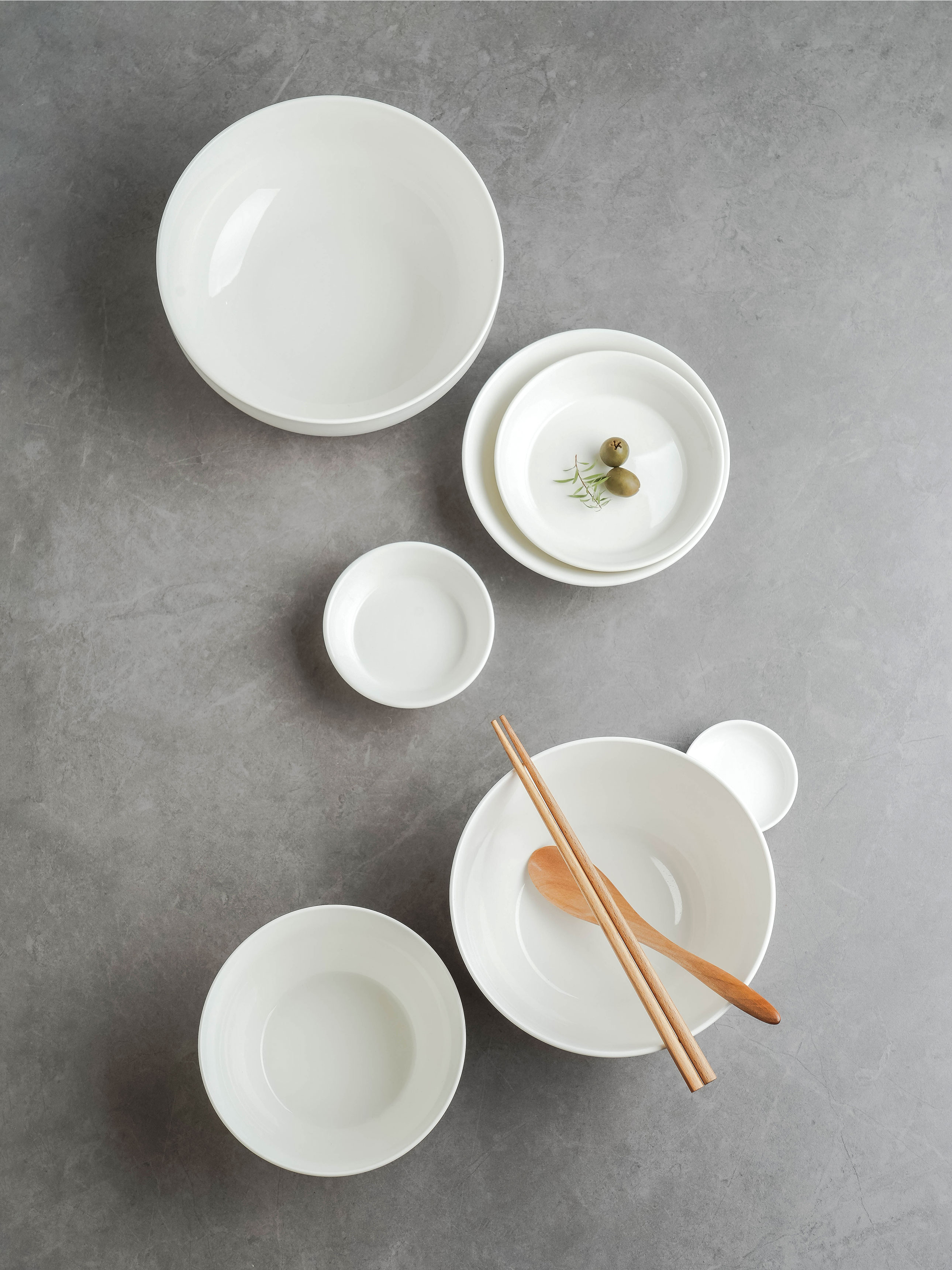 화이트 U형 대접 14.5 cm