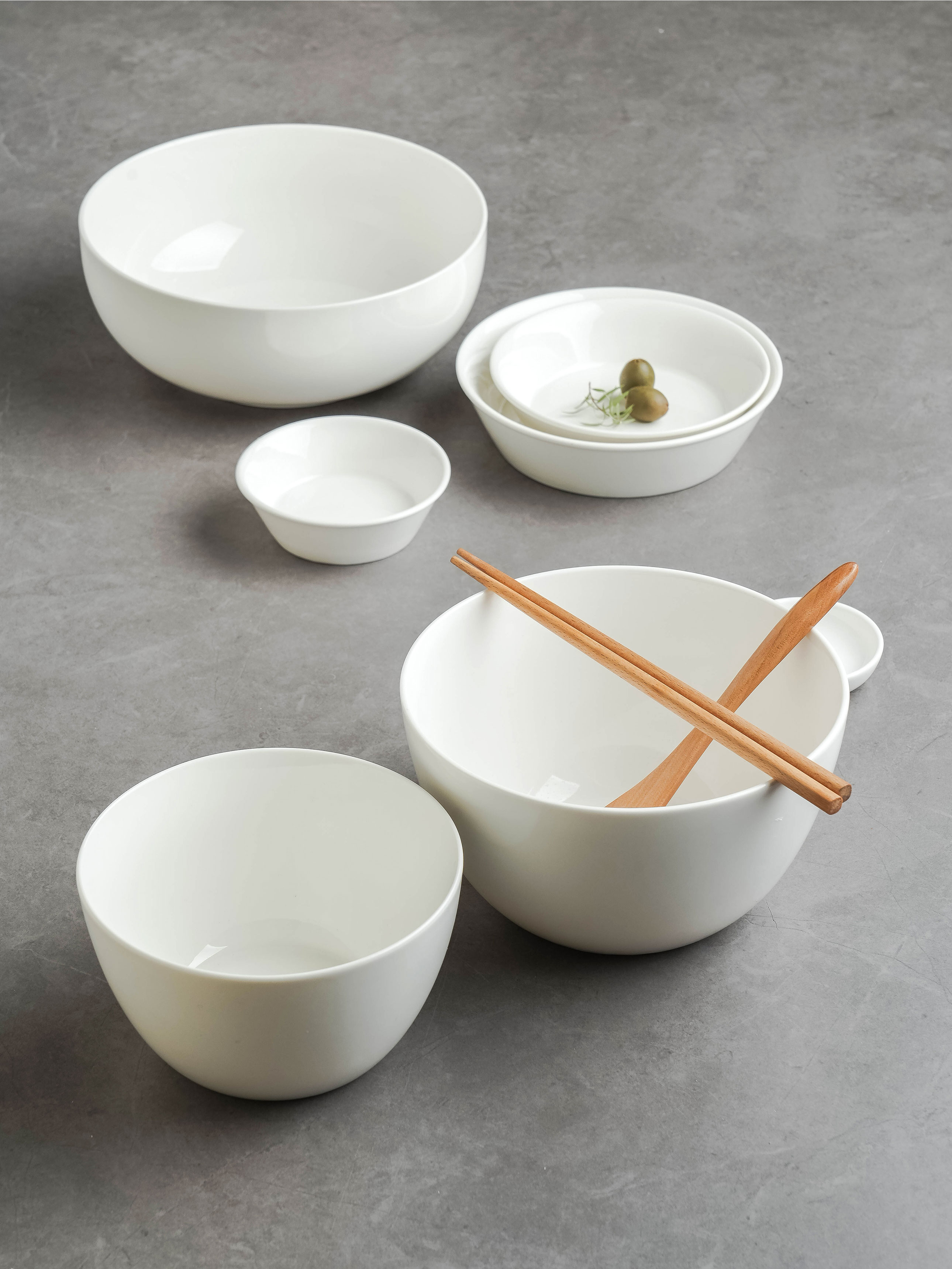 화이트 U형 대접 14.5 cm