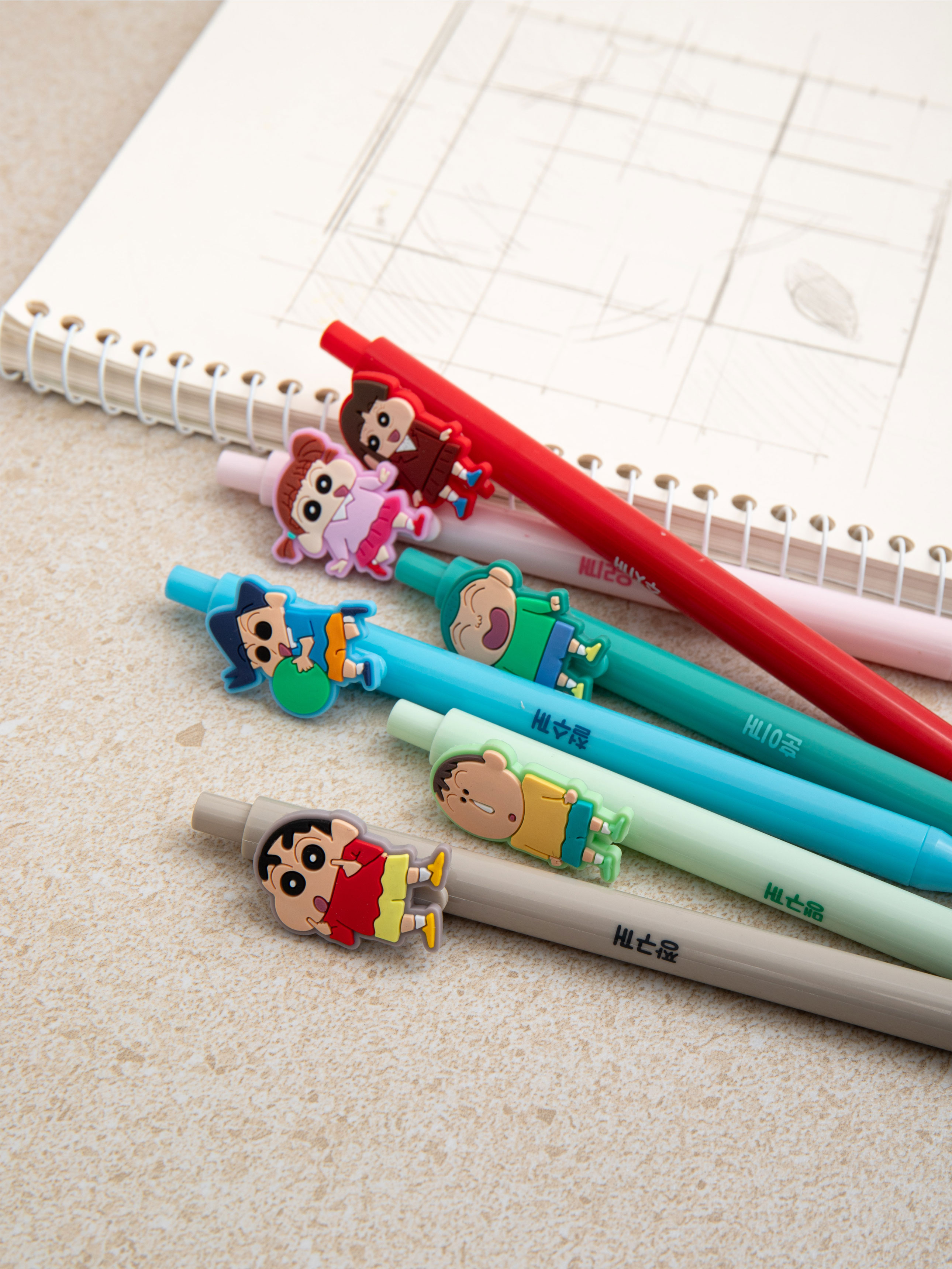 Набор цветных гелевых ручек Crayon Shin-chan