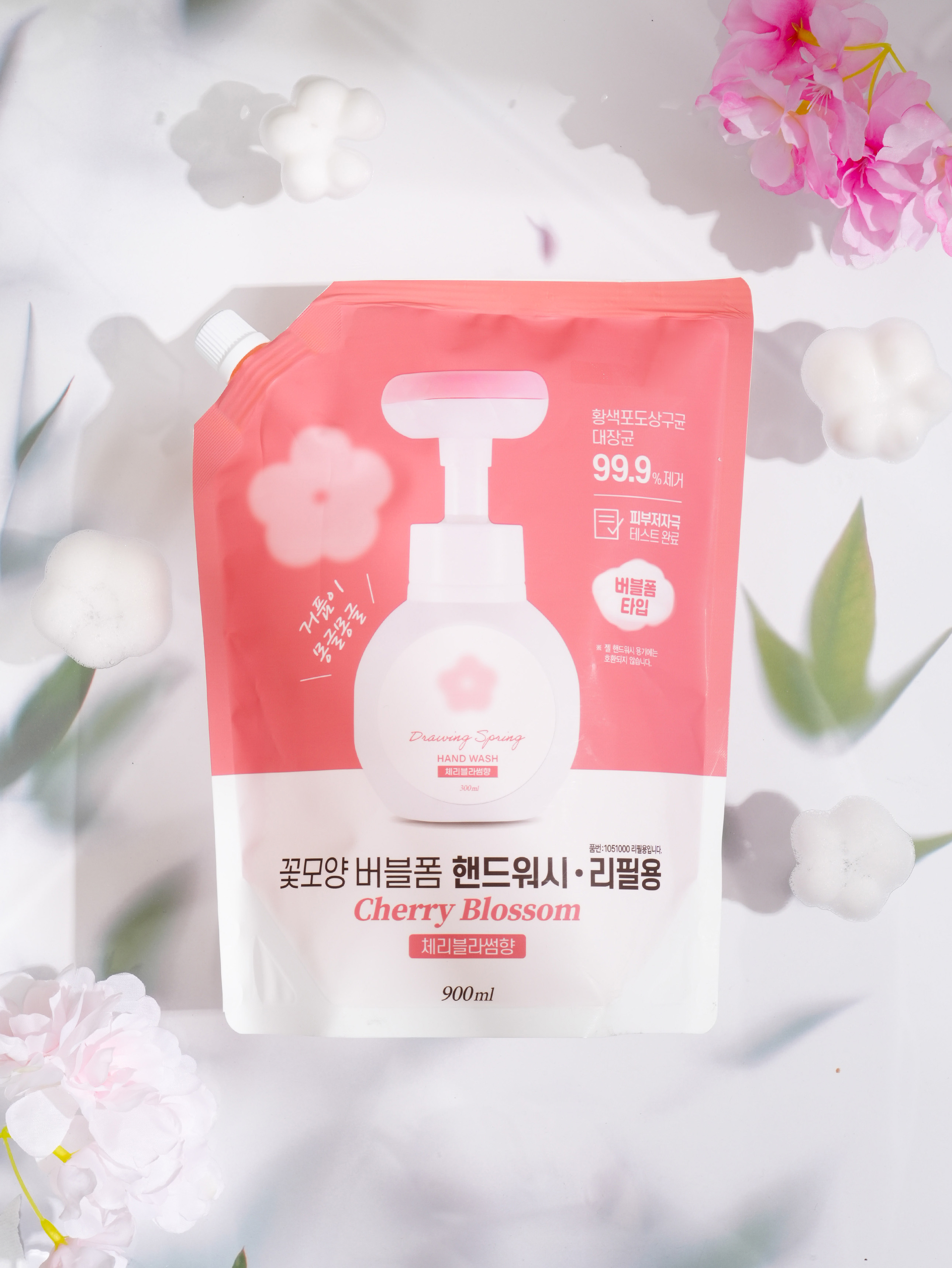 꽃 모양 버블 폼 핸드 워시 리필 900 ml