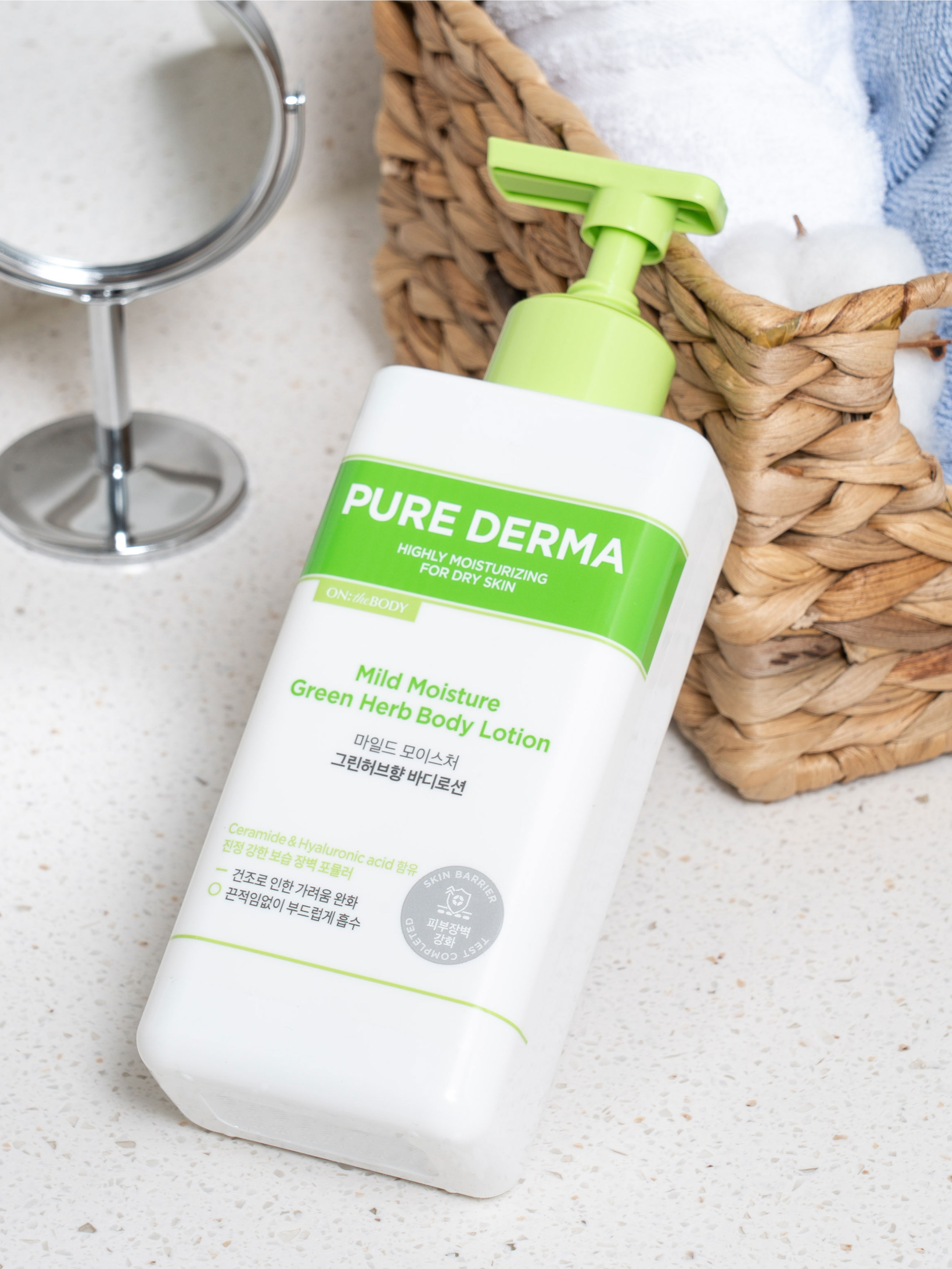 Лосьон для тела ON THE BODY Pure Derma 400 мл (зеленые травы)