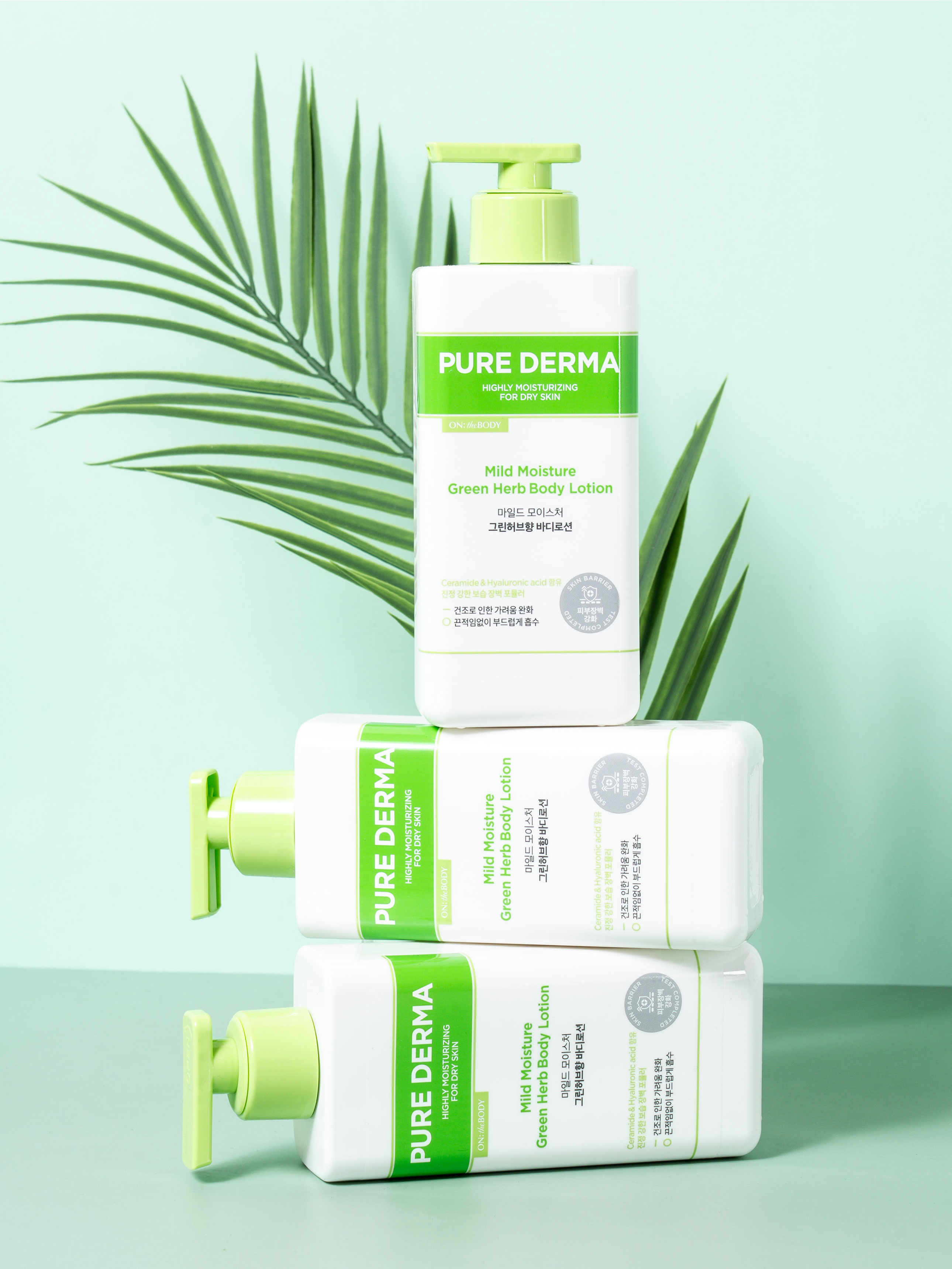 Лосьон для тела ON THE BODY Pure Derma 400 мл (зеленые травы)