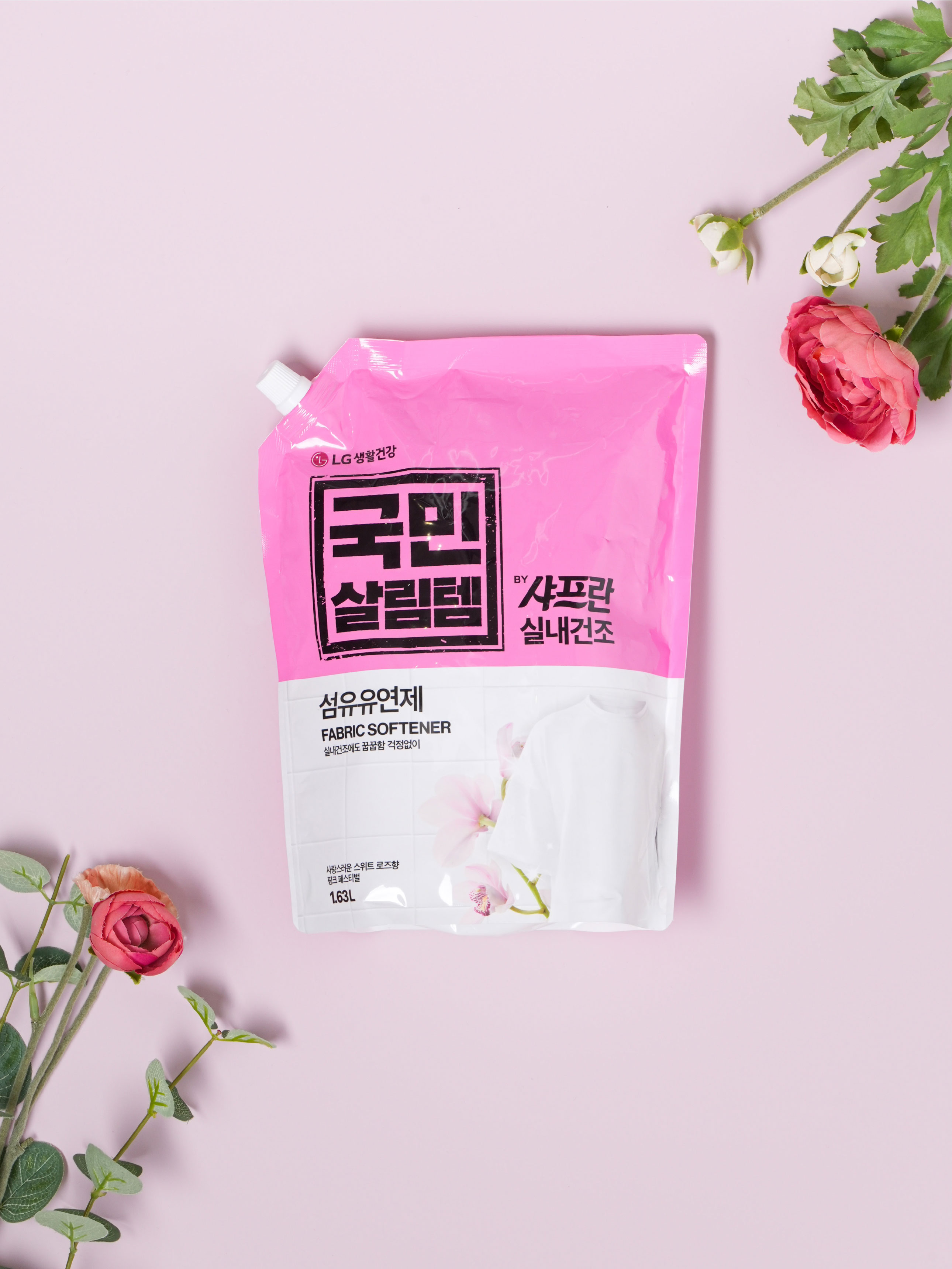 샤프란 섬유유연제 1.63 L 핑크 페스티벌향