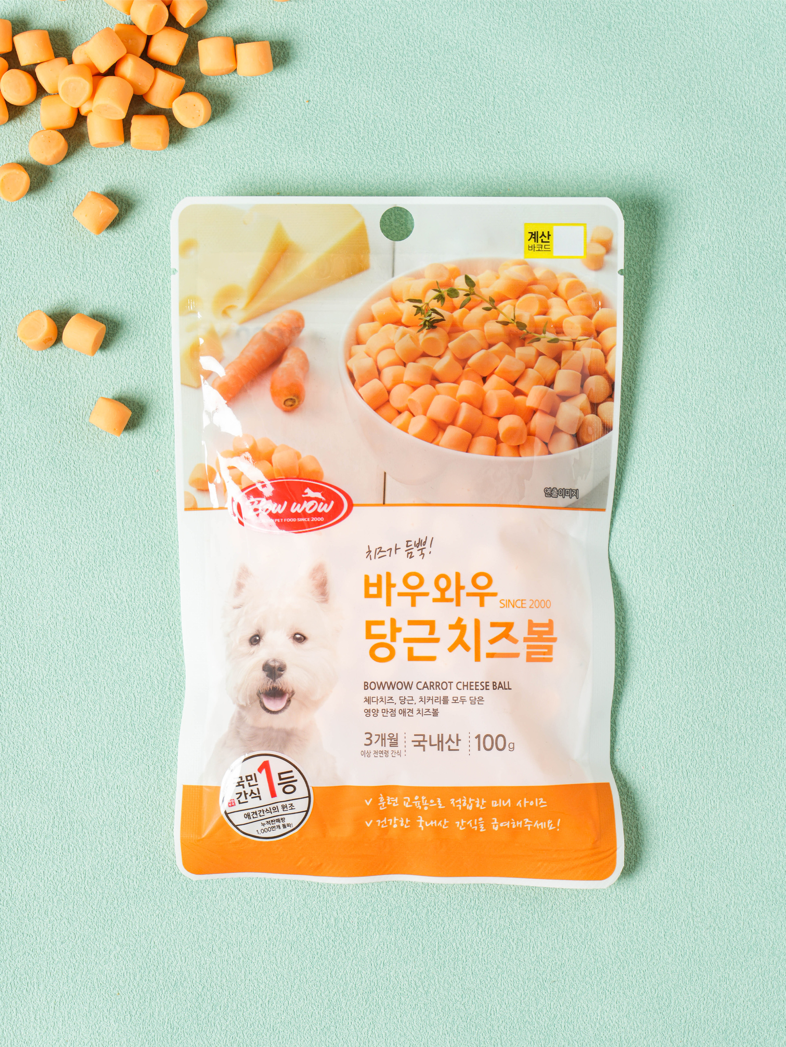 [Pet] Лакомство Bow Wow Морковь и сыр 100 г