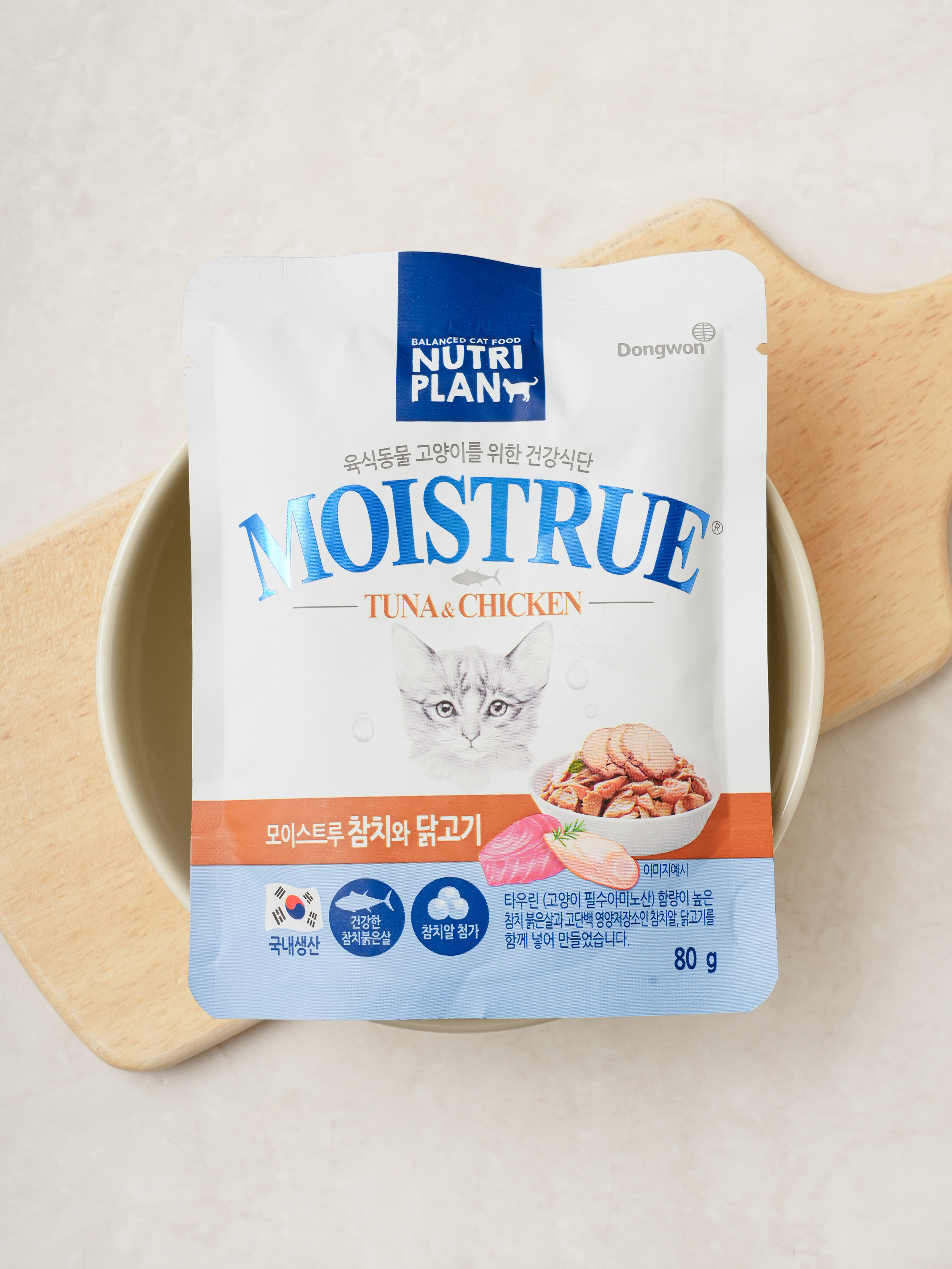 [펫] 동원 뉴트리플랜 모이스트루 참치＆닭고기 80 g
