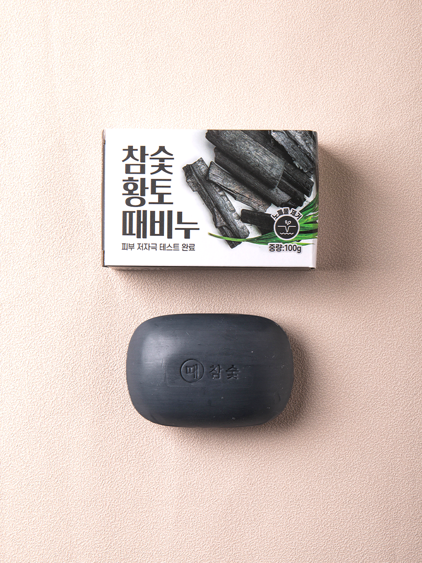 셀그린 참숯 황토 때 비누 100g