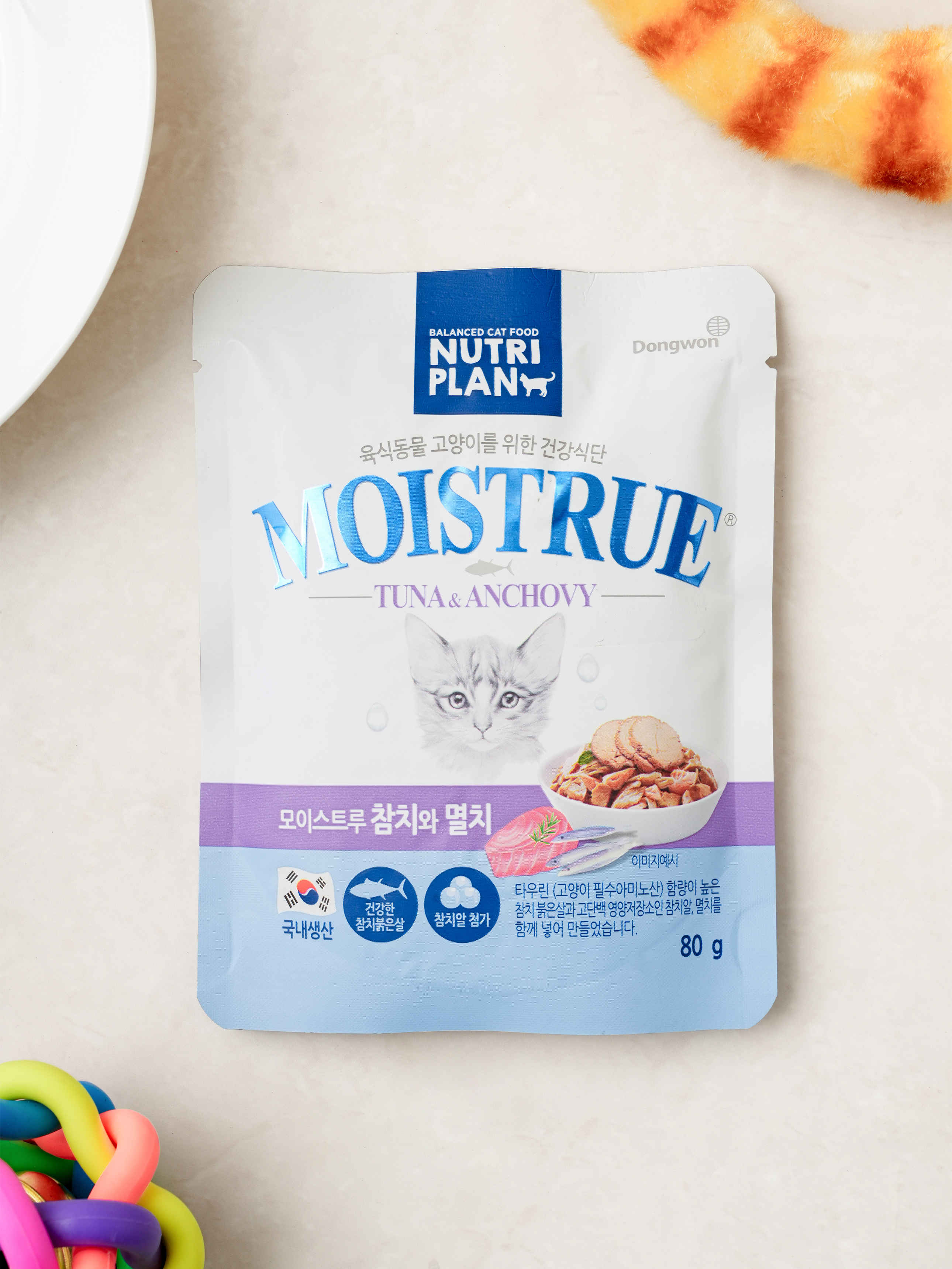 [Pet] Влажный корм Dongwon Nutriplan тунец и анчоус 80 г
