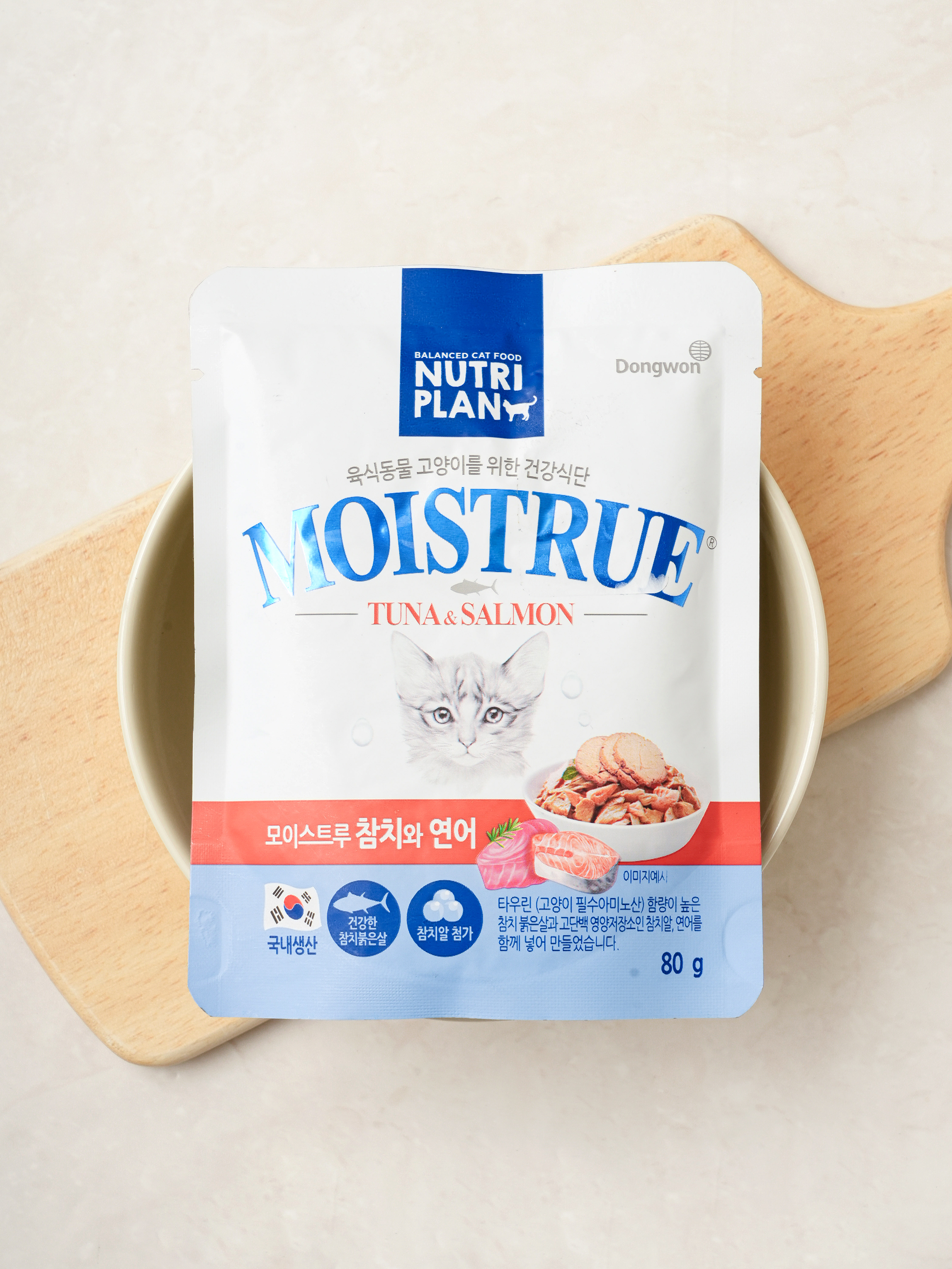 [Pet] Влажный корм Dongwon Nutriplan Тунец и лосось 80 г