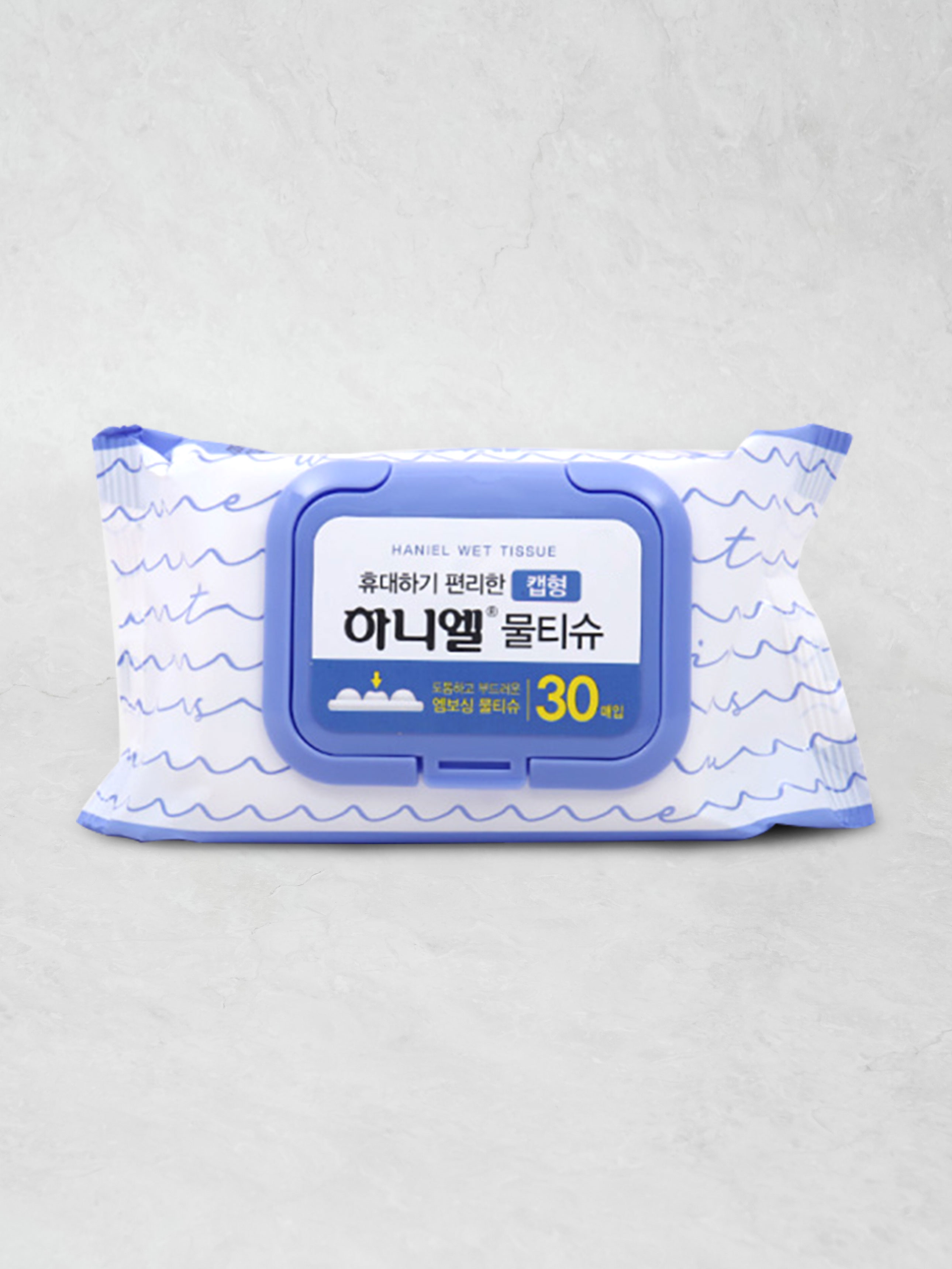 하니엘 엠보싱 물티슈 30매 캡형