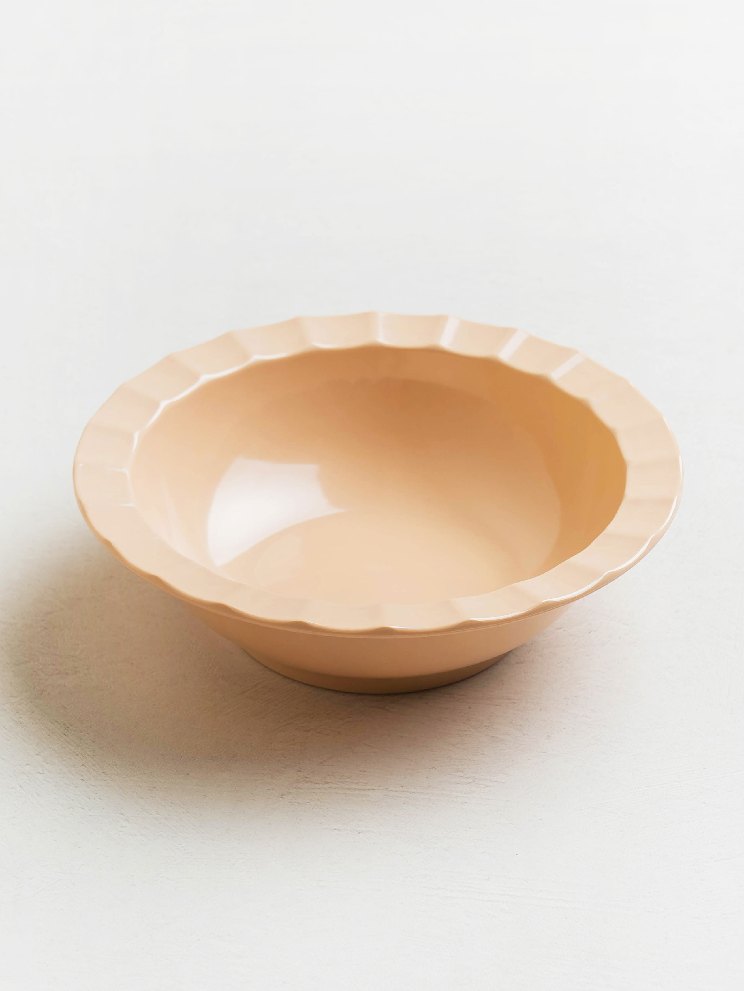 멜라민 웨이브 다용도 볼 17.5 cm 핑크