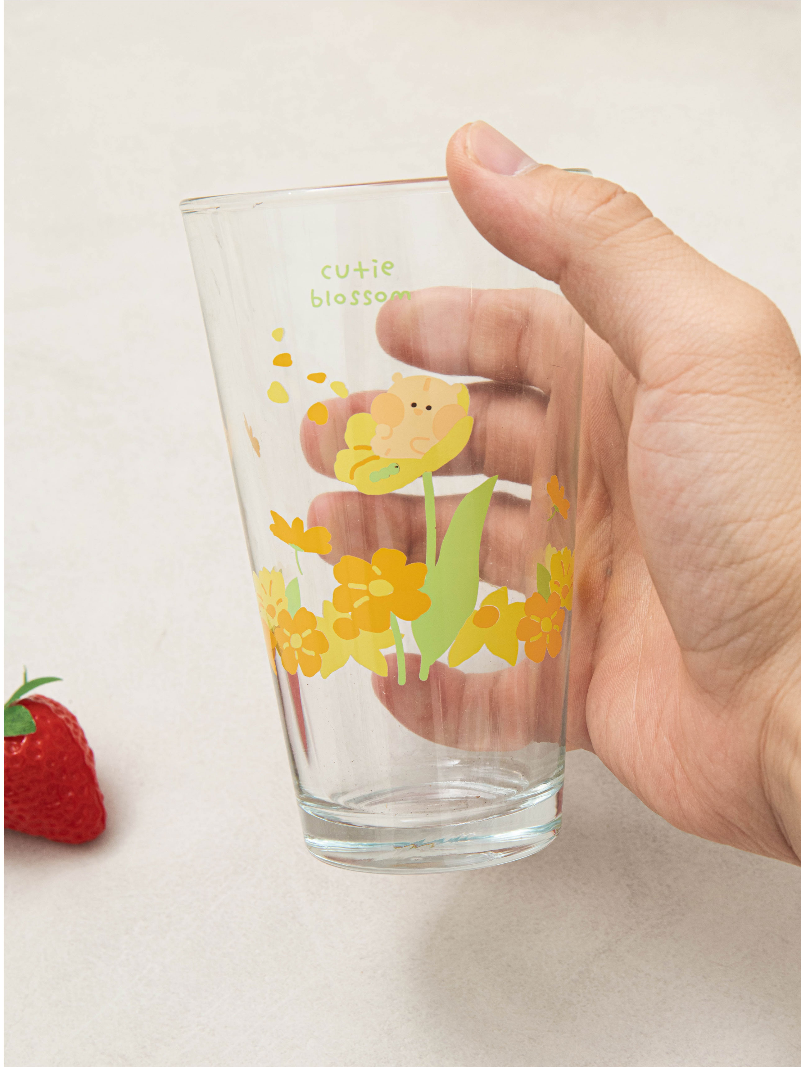 볼이빵빵한친구들 꽃밭 유리컵 320 ml