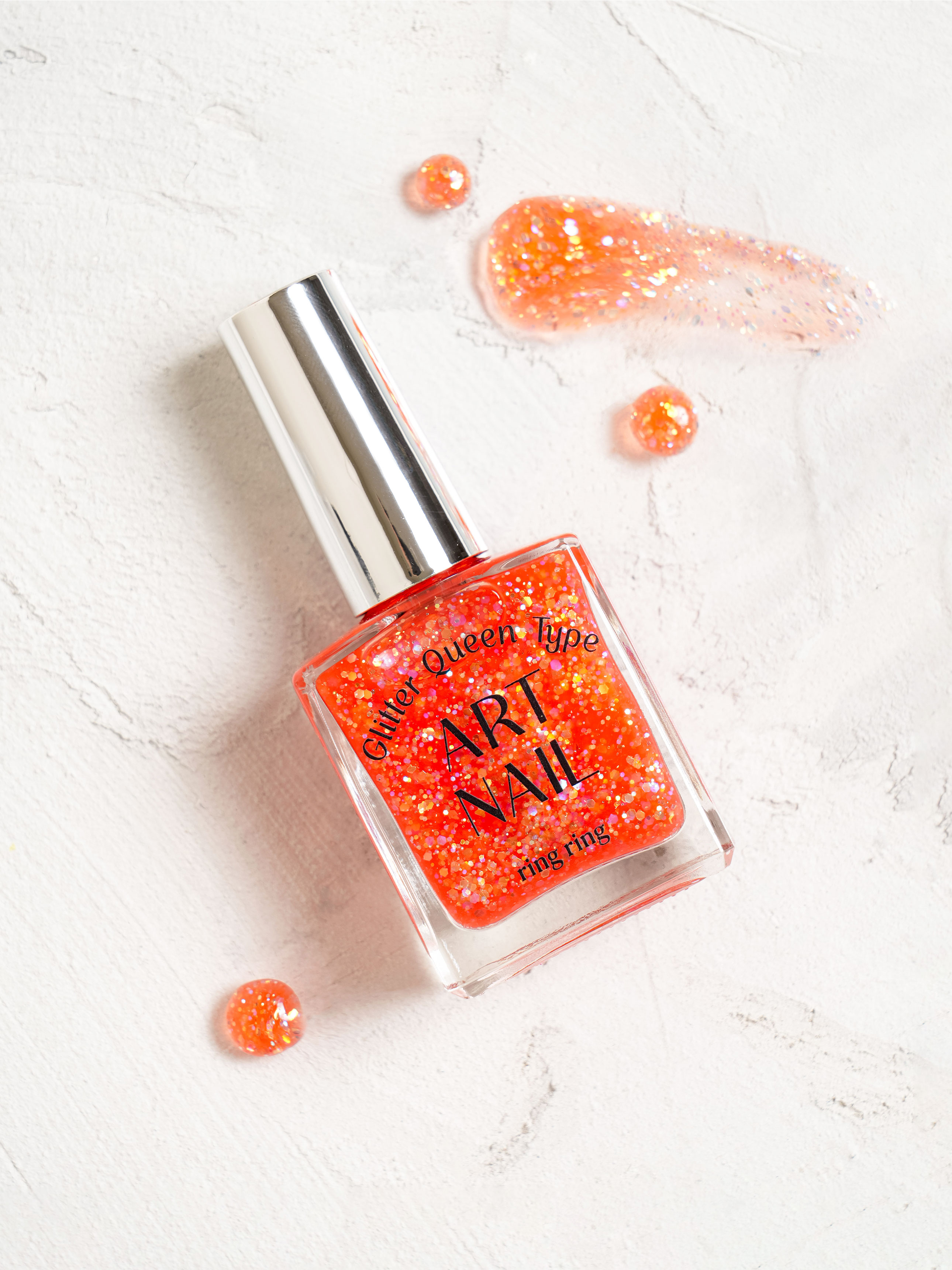 Лак для ногтей RingRing Art Glitter Queen Red 13 мл