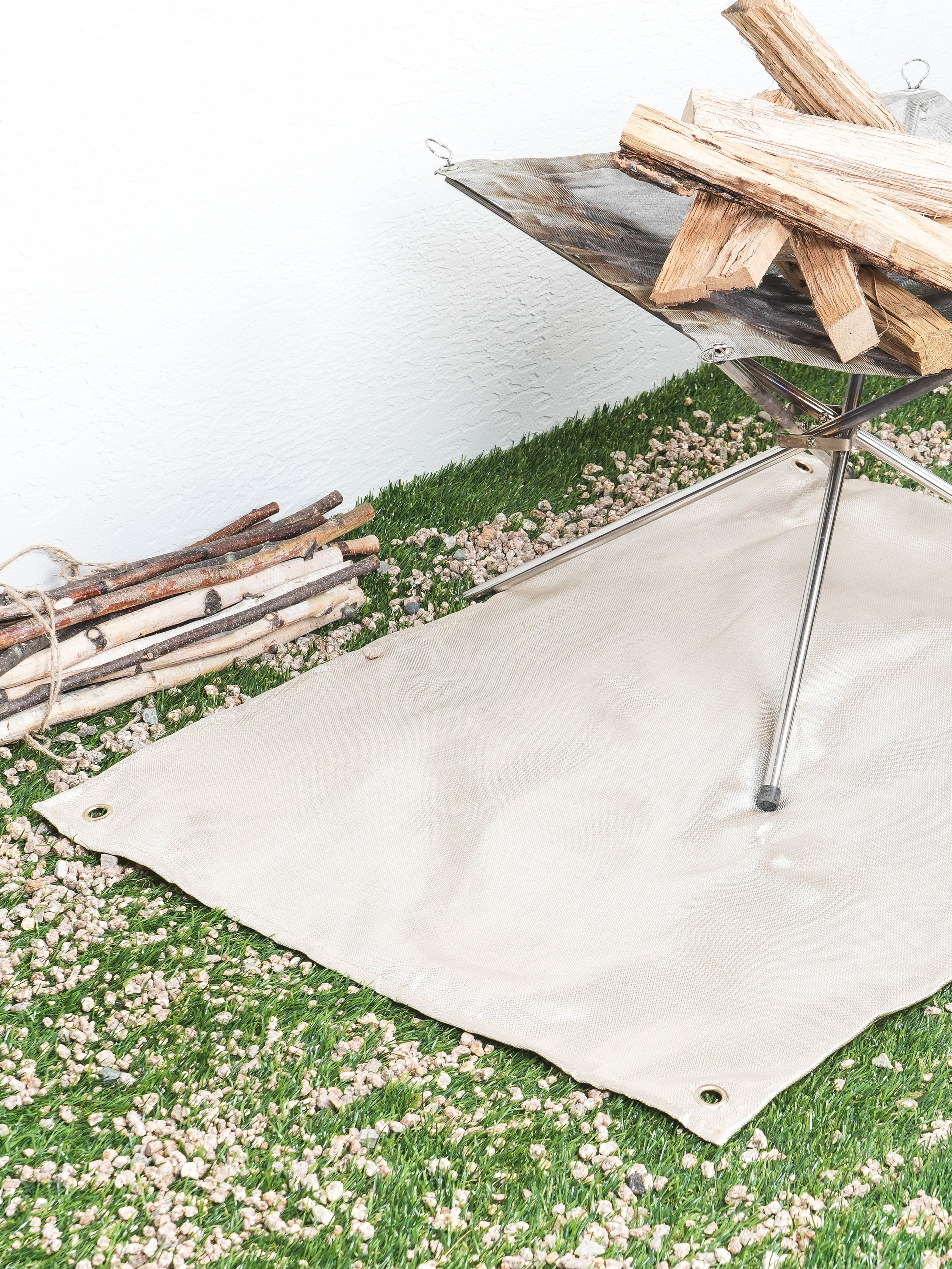 캠핑 방염 매트 60 X 80 cm