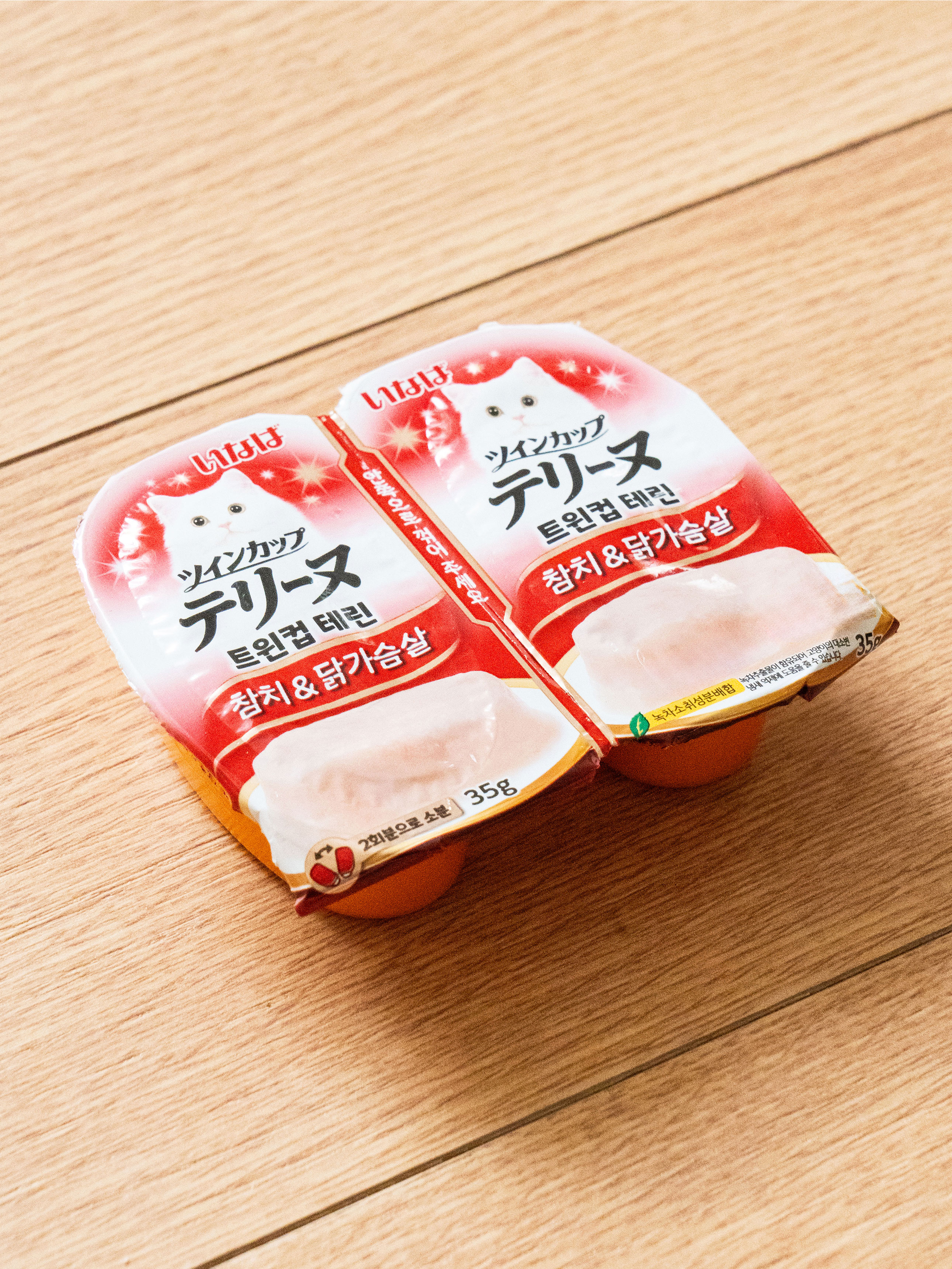 [펫] 이나바 트윈컵 테린 참치＆닭가슴살 35 g X 2개입