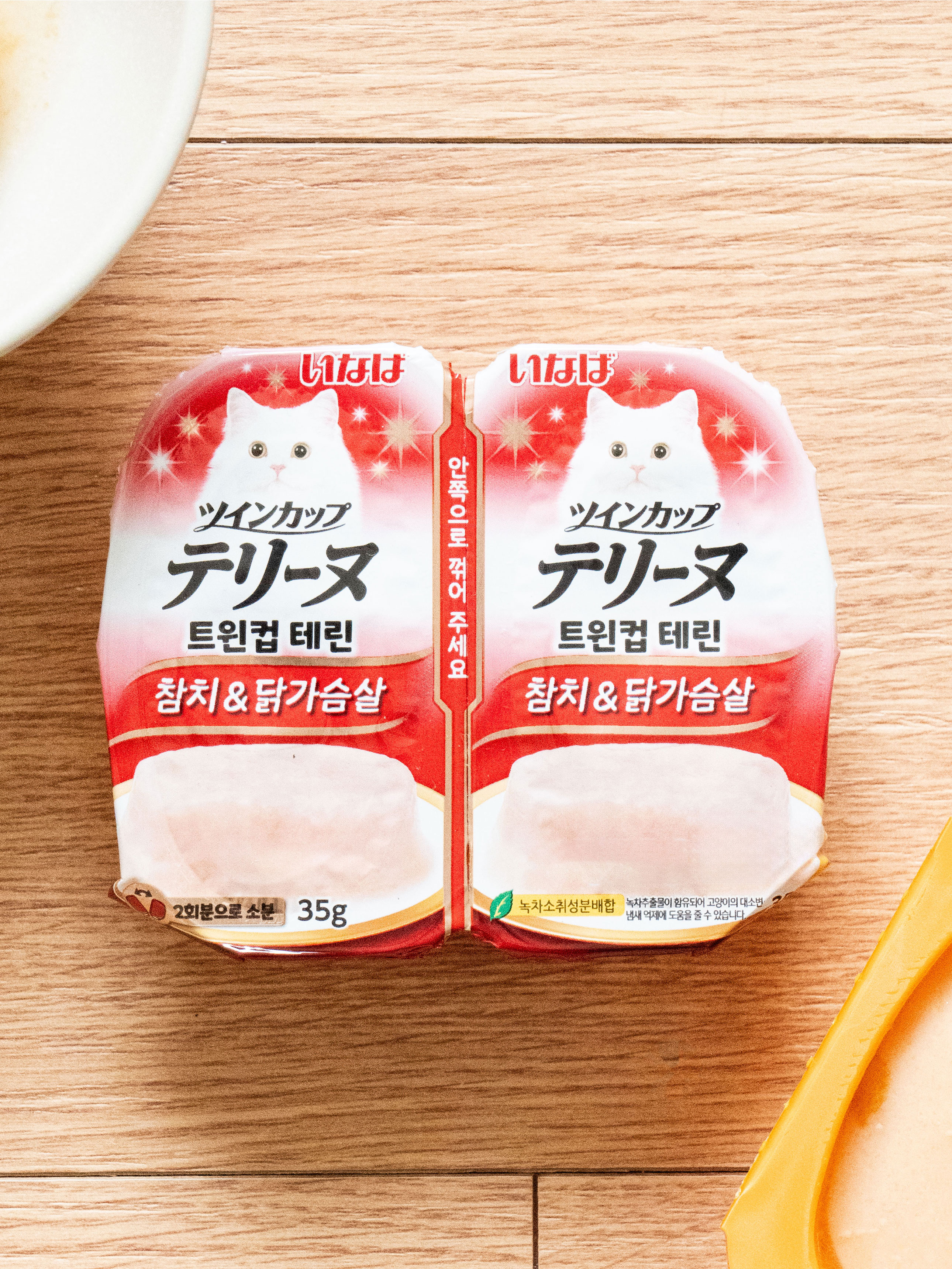 [펫] 이나바 트윈컵 테린 참치＆닭가슴살 35 g X 2개입