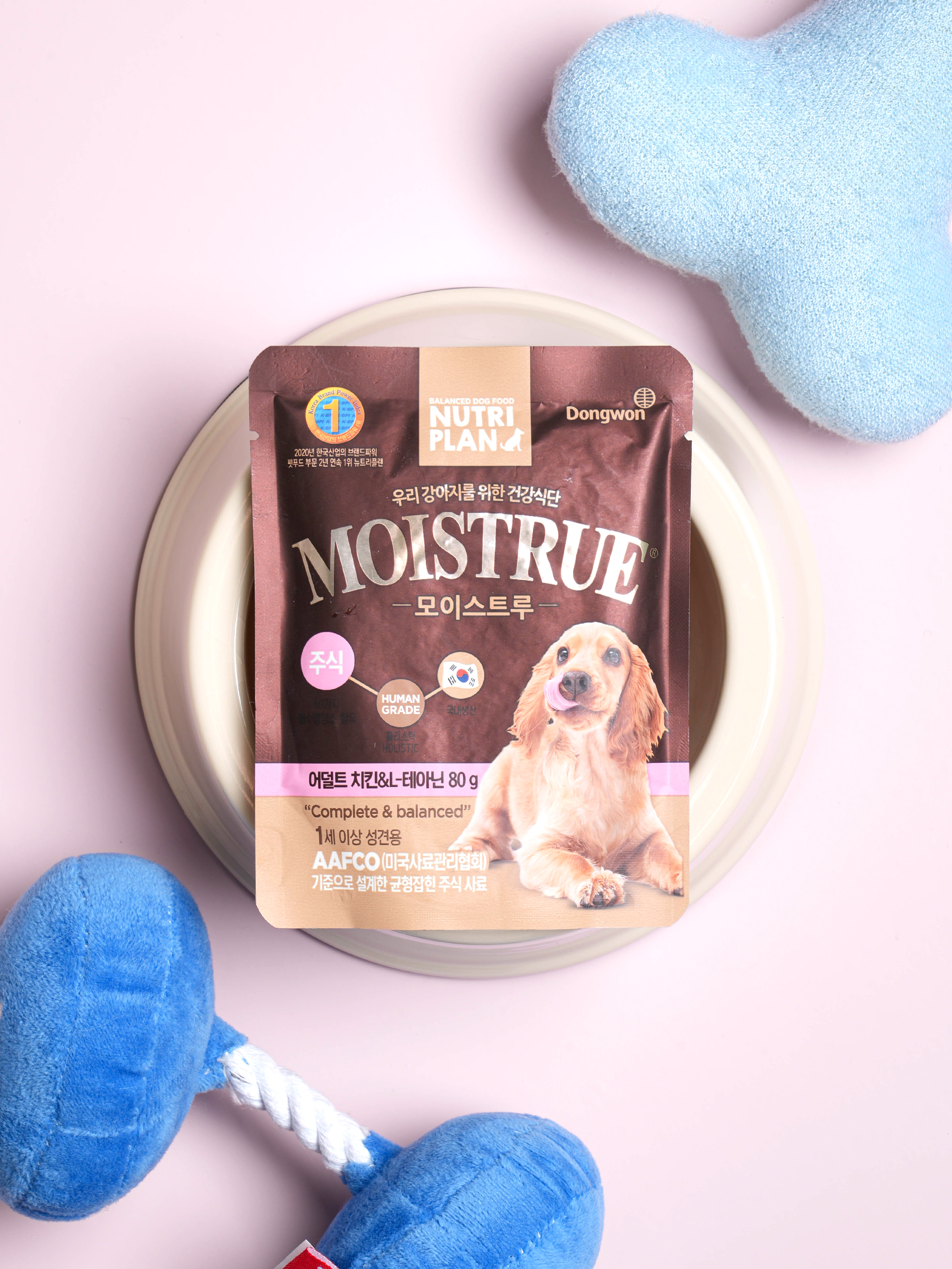 [펫] 동원 뉴트리플랜 모이스트루 어덜트 치킨＆L-테아닌 독 80 g