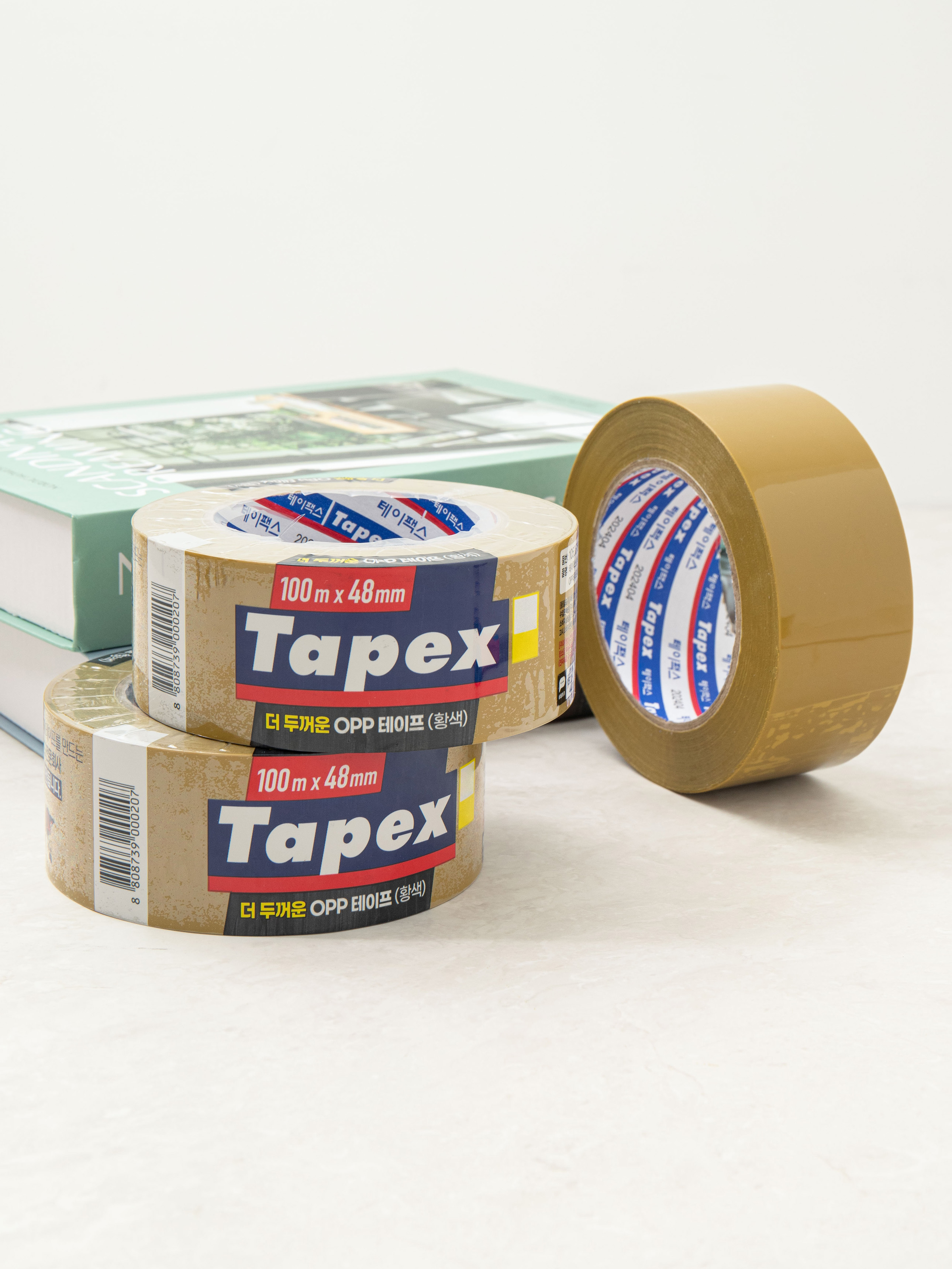 테이팩스 황색 박스 OPP 테이프 48 mm X 100 m