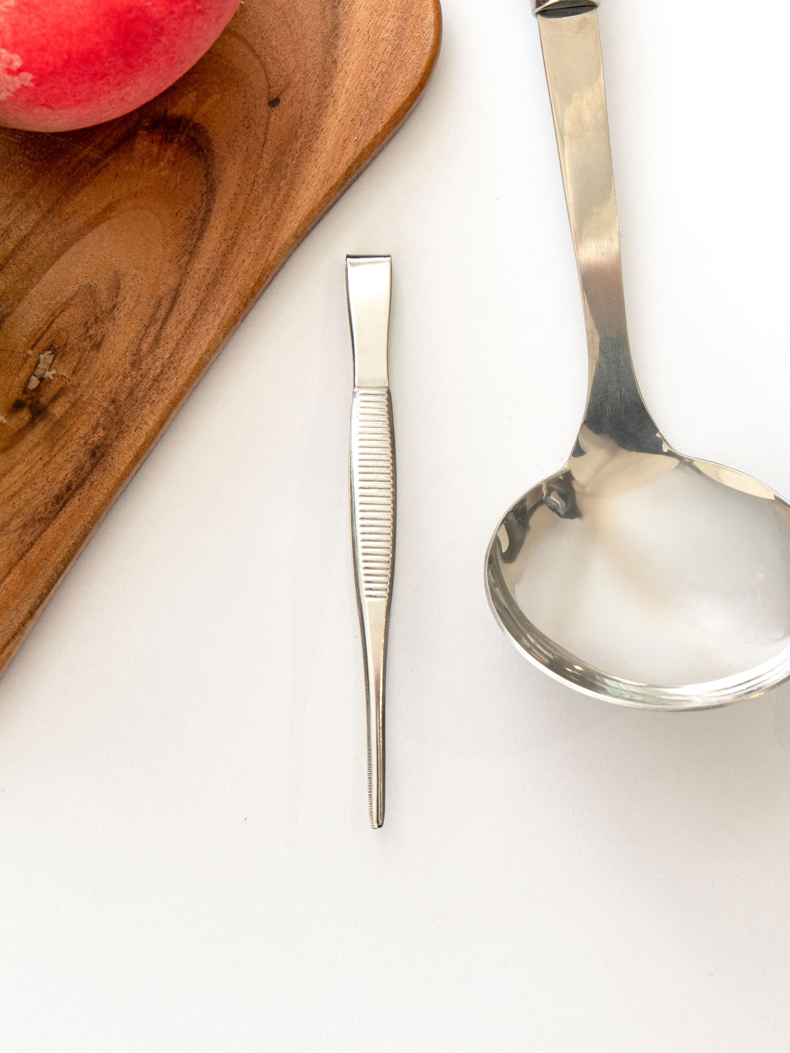Japanese-made stainless steel straight tweezers