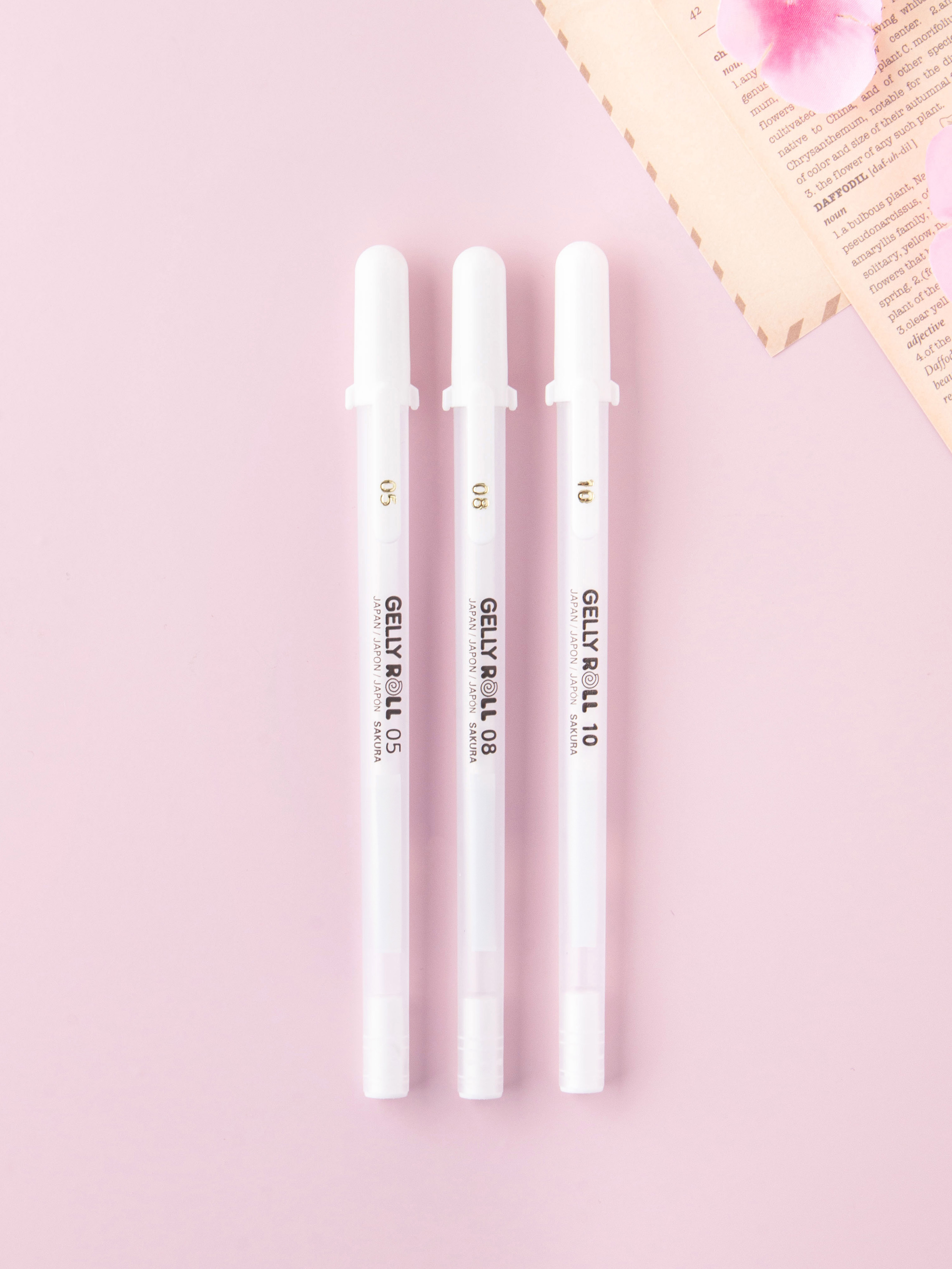 사쿠라 겔리롤 화이트 0.5/0.8/1.0 mm 3개입