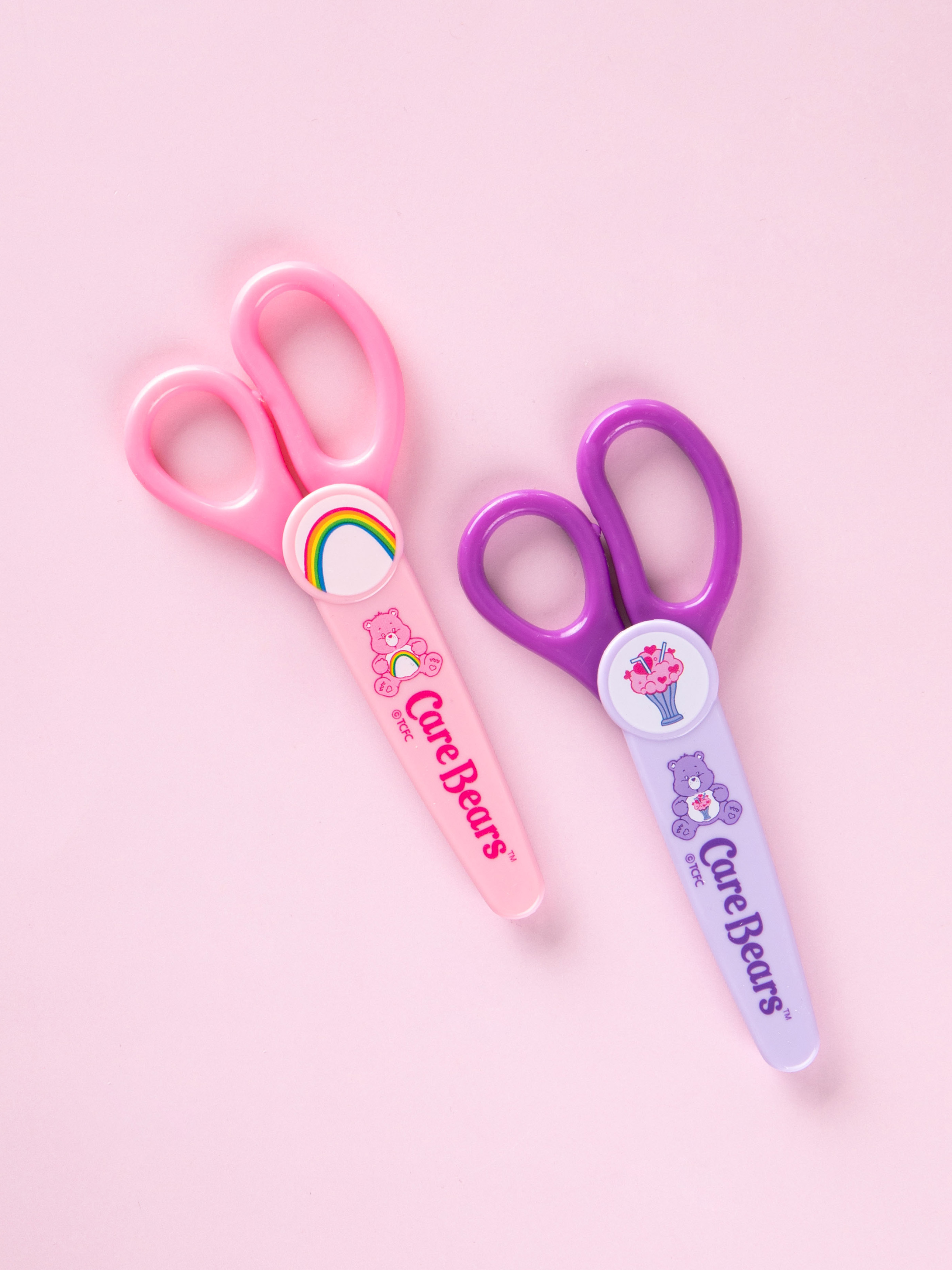 Набор ножниц Care Bears с колпачком розовый/фиолетовый 2 шт.