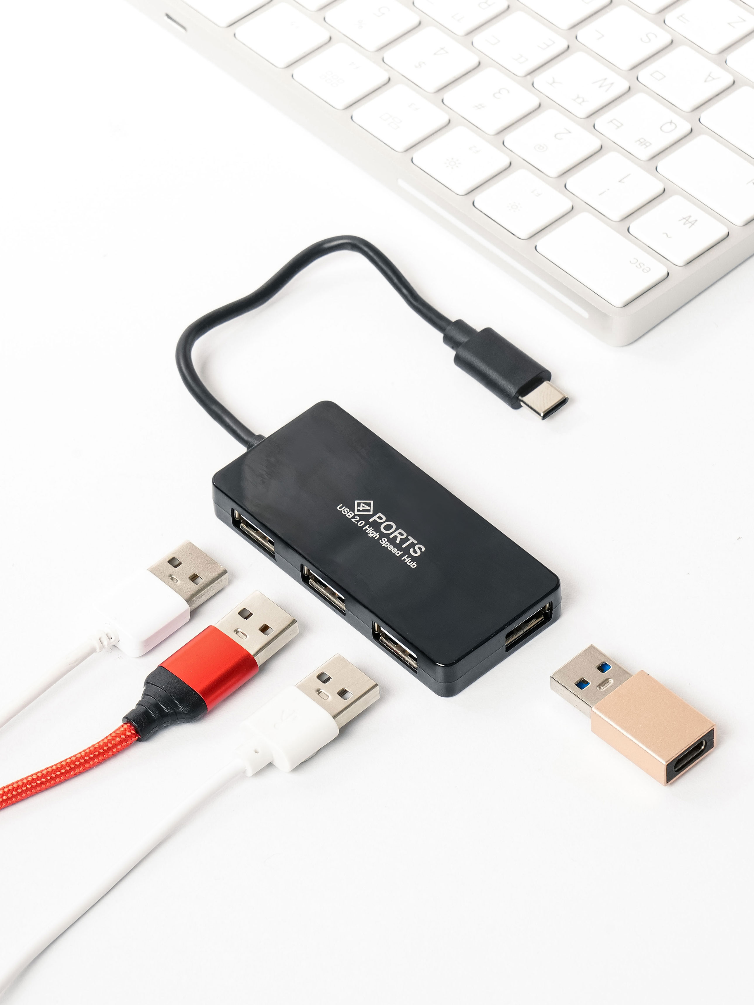 USB 2.0 C타입 허브 4포트
