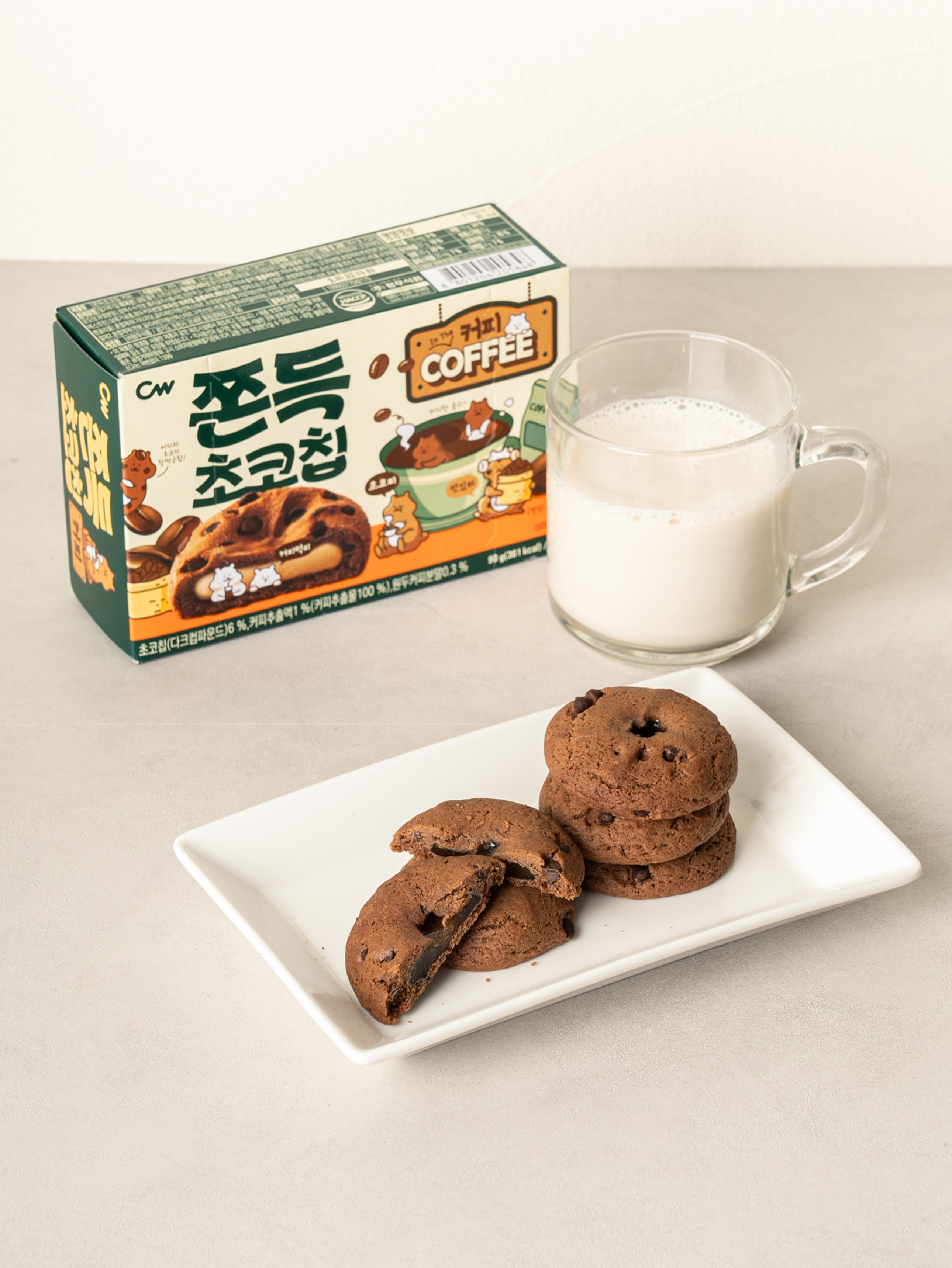 청우 쫀득 초코칩 커피 맛 90 g