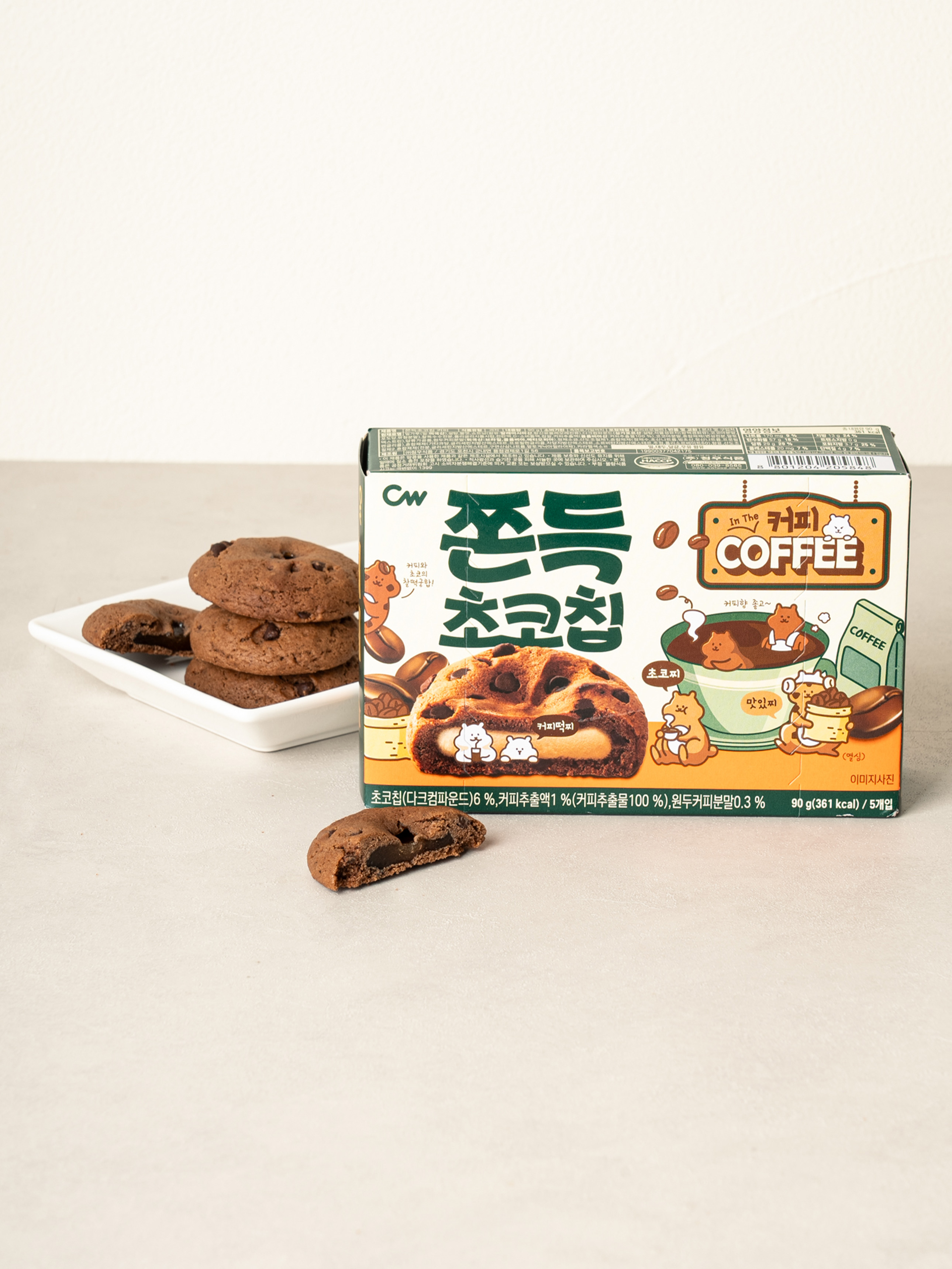 청우 쫀득 초코칩 커피 맛 90 g