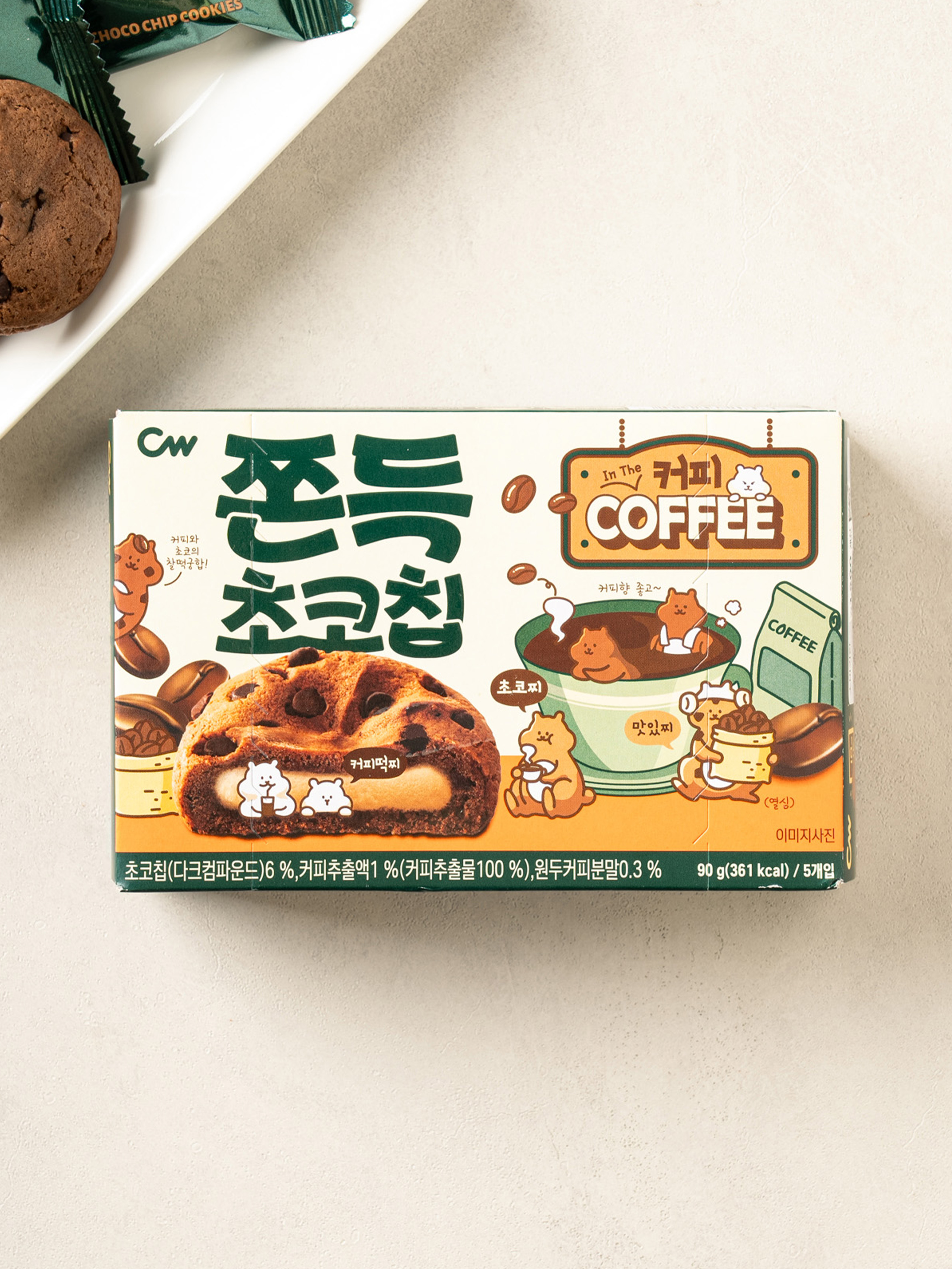 청우 쫀득 초코칩 커피 맛 90 g