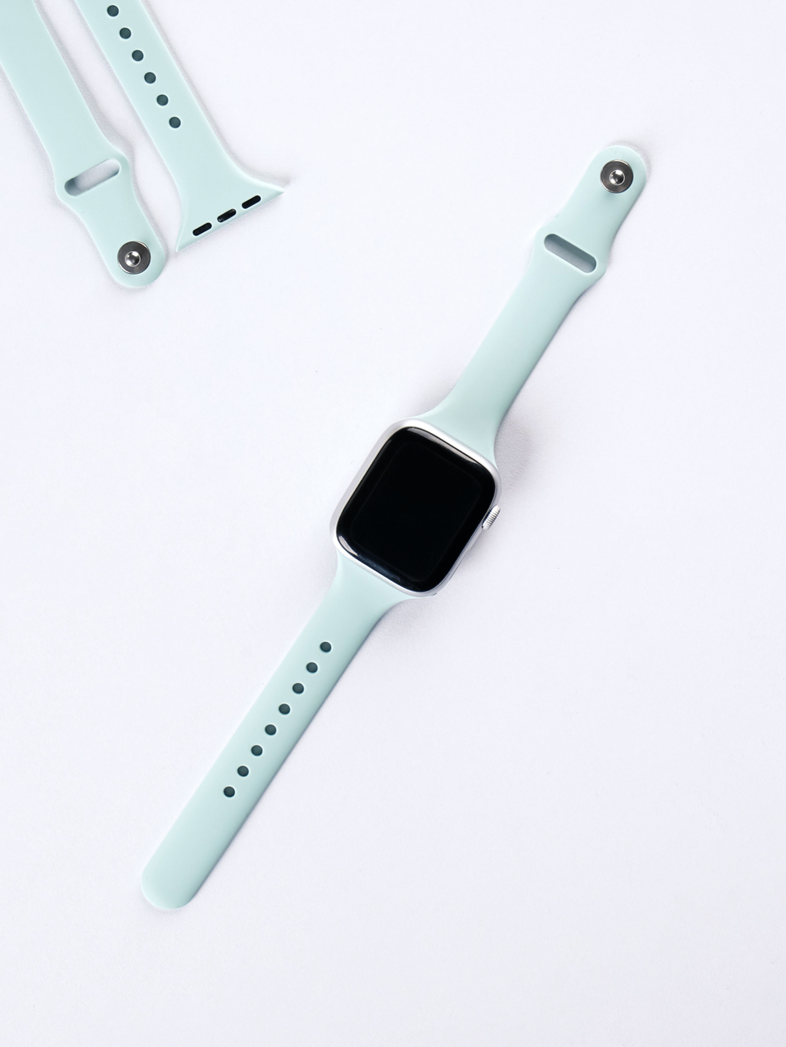 애플워치 호환용 실리콘 스트랩 38, 40, 41 mm 그린