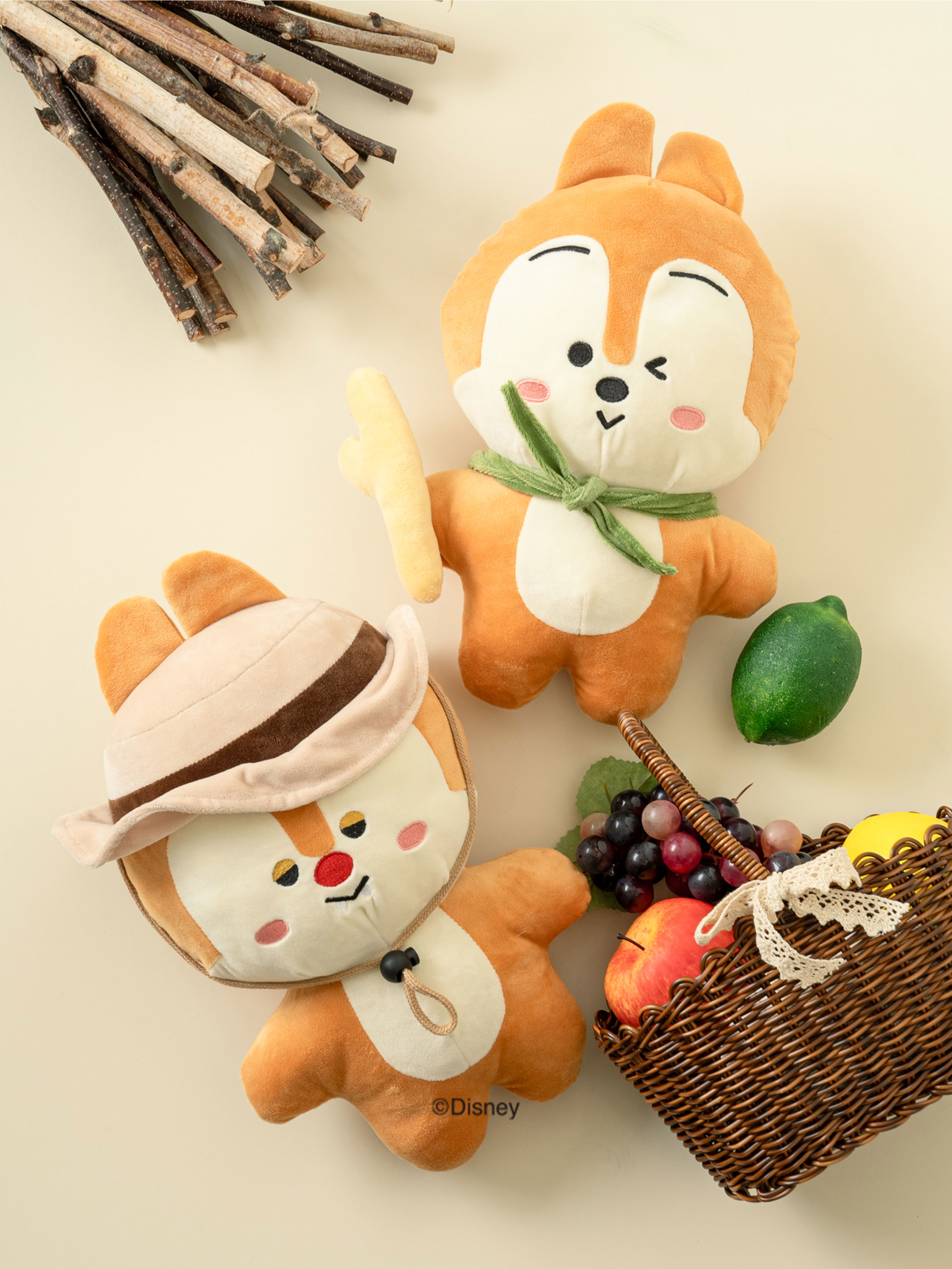 디즈니 칩앤데일 캠핑 테마 스탠딩 인형