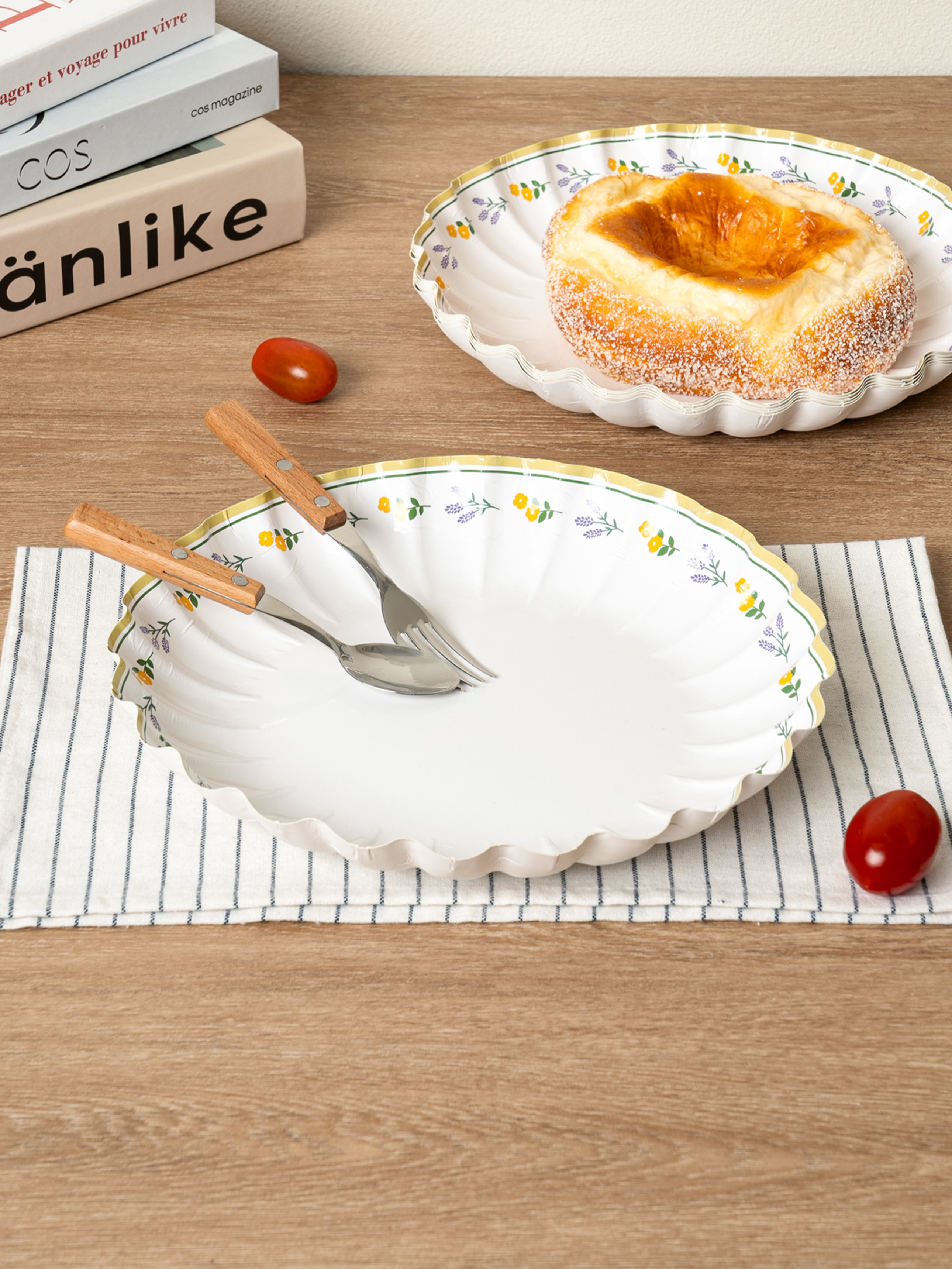 Бумажные дизайнерские тарелки 6 шт (~26.5 см)