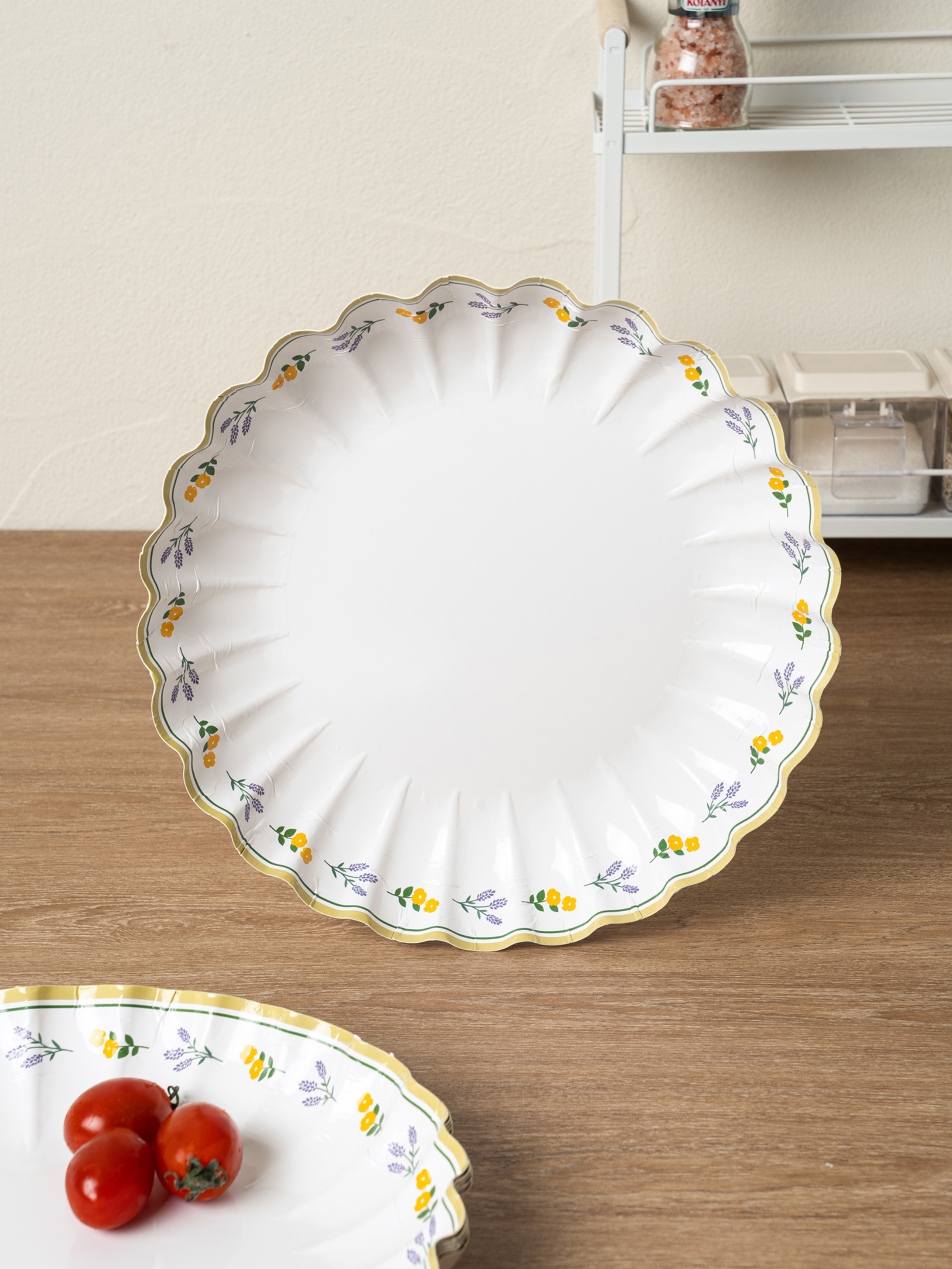 디자인종이접시 6매입 (약26.5 cm)