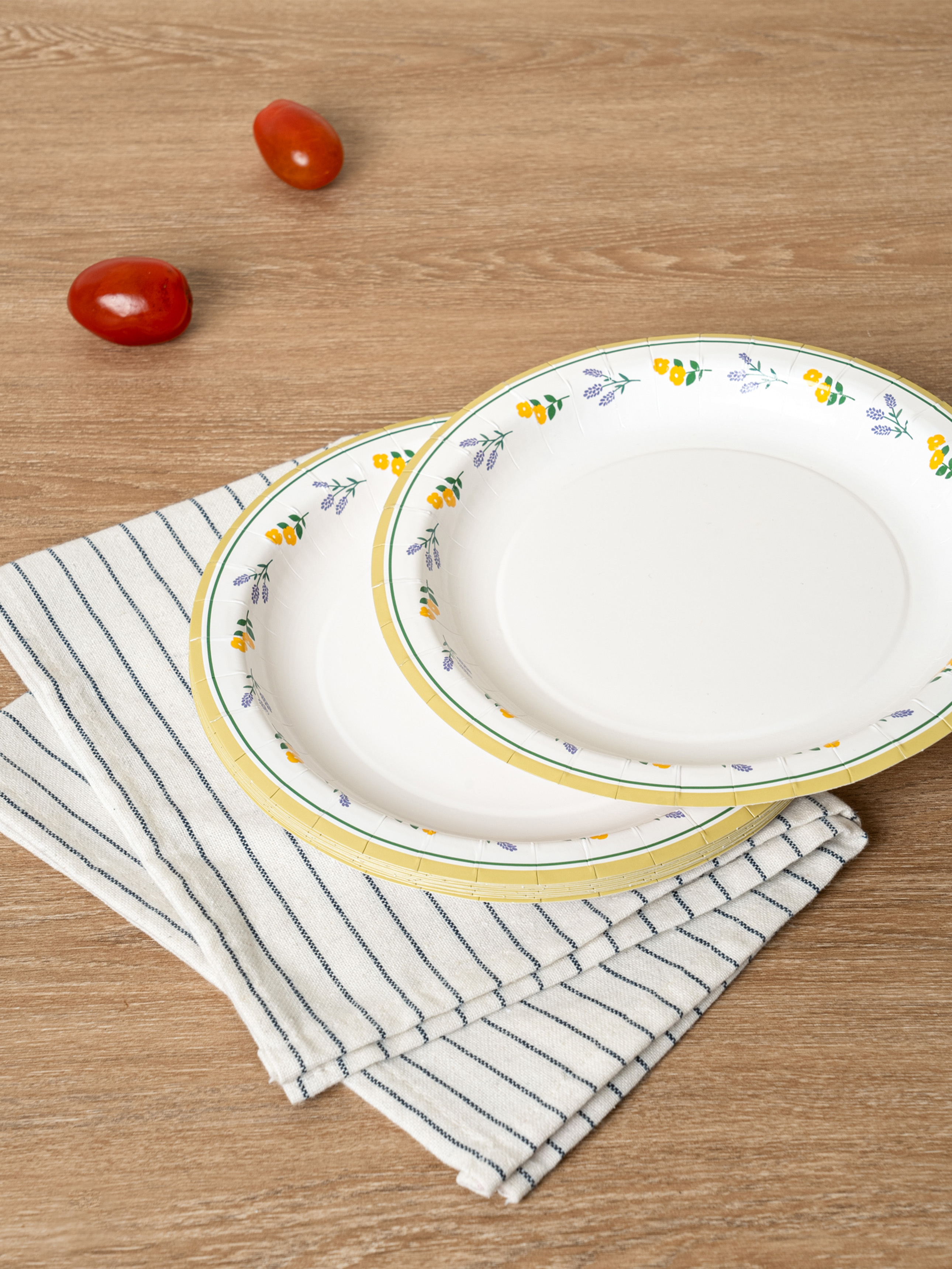 디자인종이접시 10매입 (약20 cm)