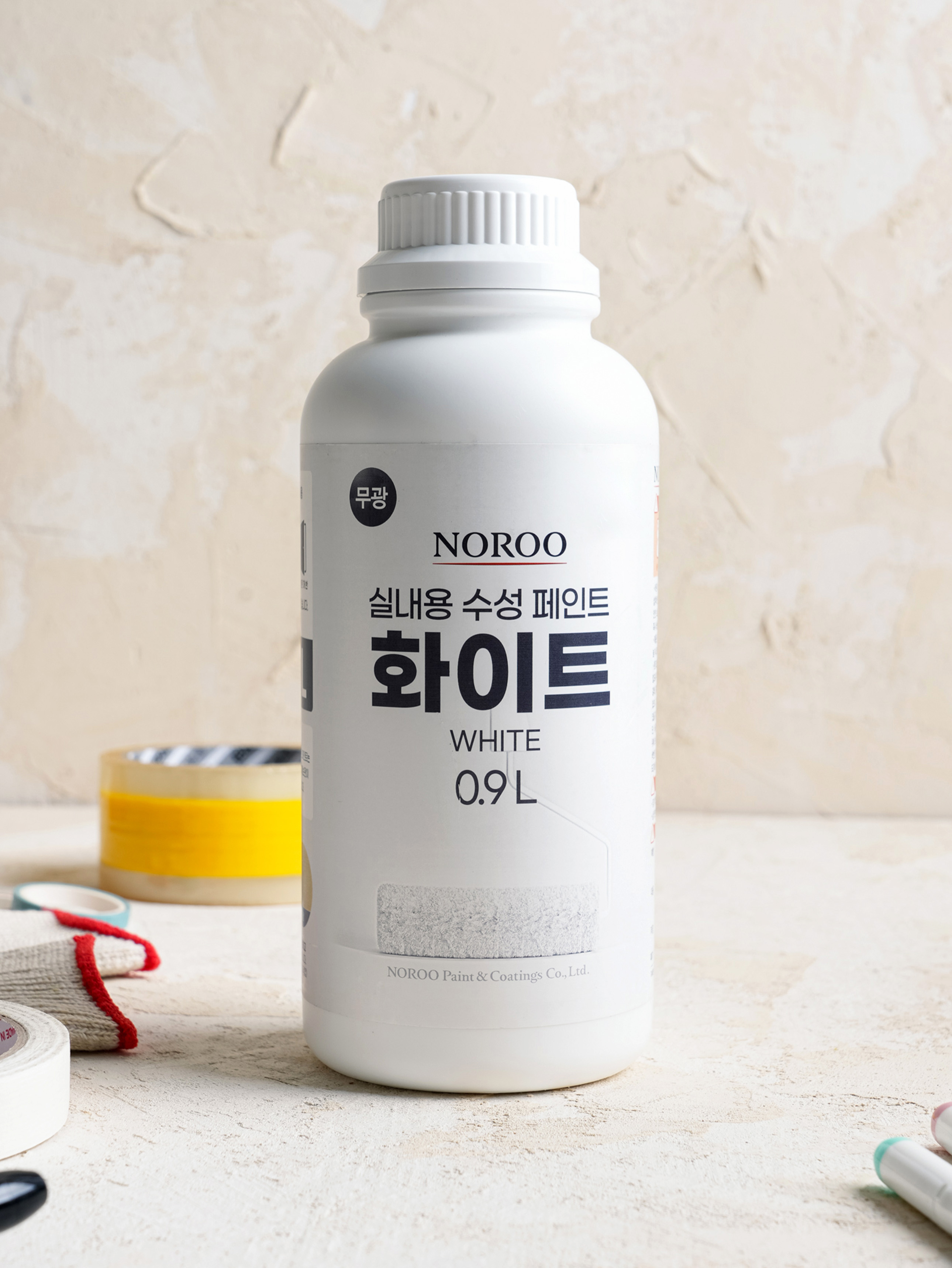 노루 벽면용 페인트 화이트 0.9L