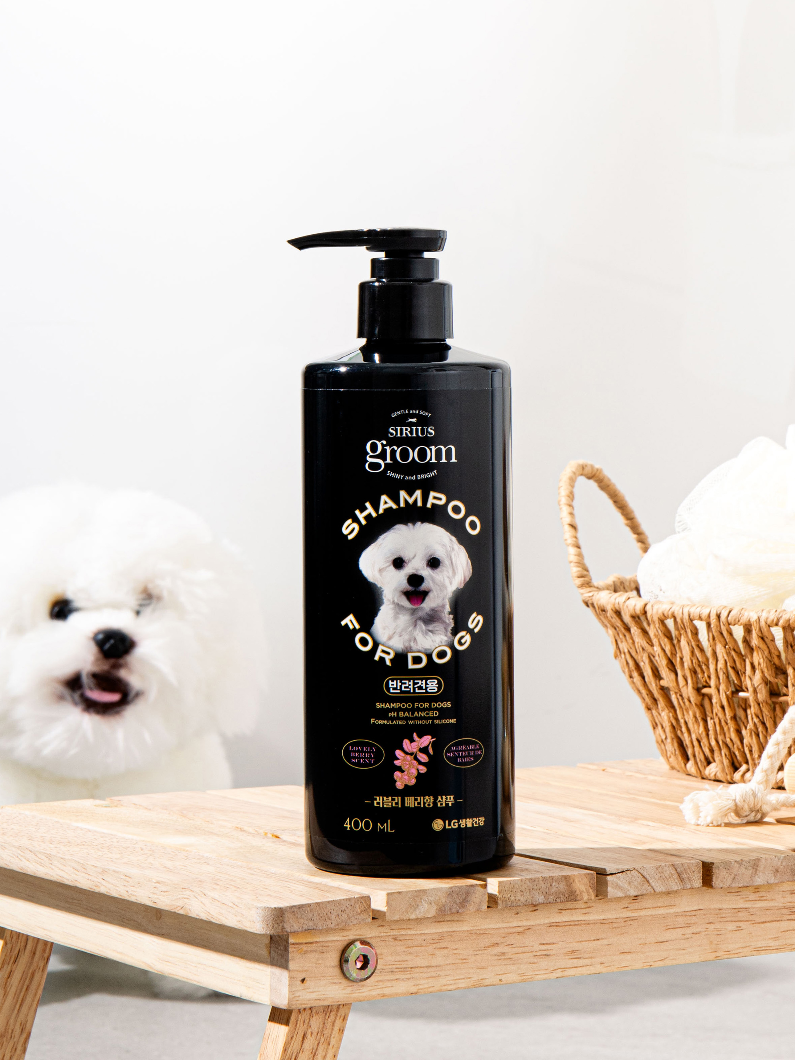 [펫]  LG시리우스그룸 러블리베리향 샴푸 400ml