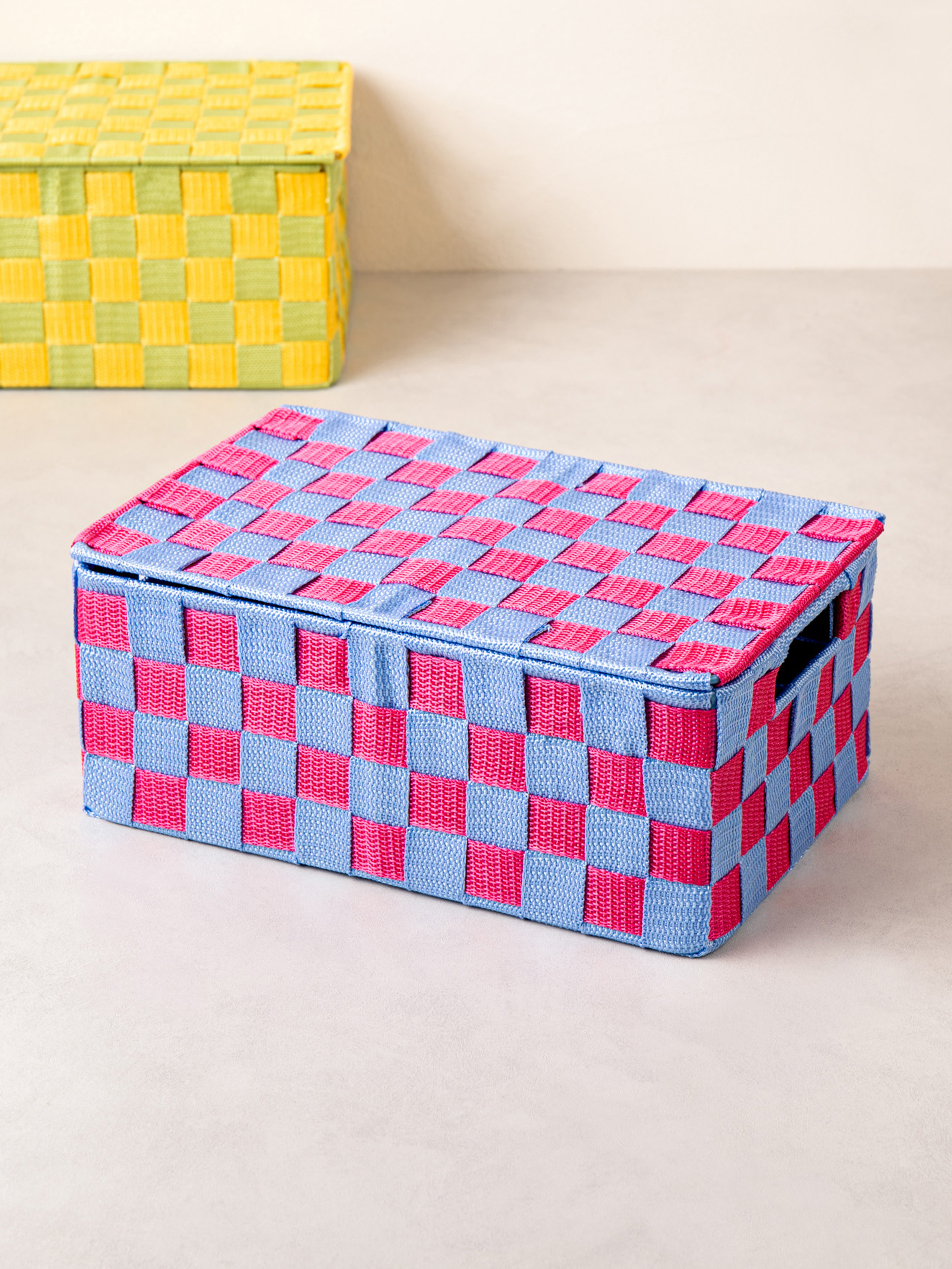 PP뚜껑다용도우븐바구니(33x23x15cm)(3000)