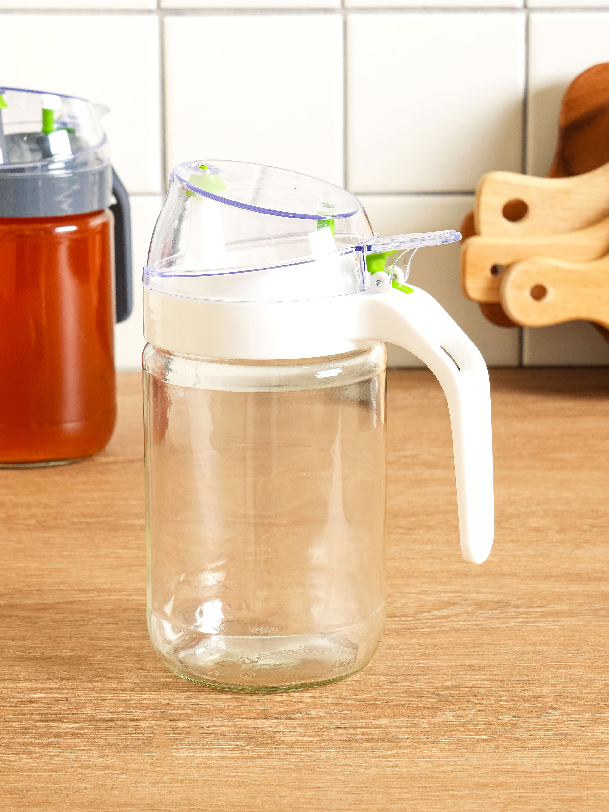 원터치 유리 소스병 660 ml