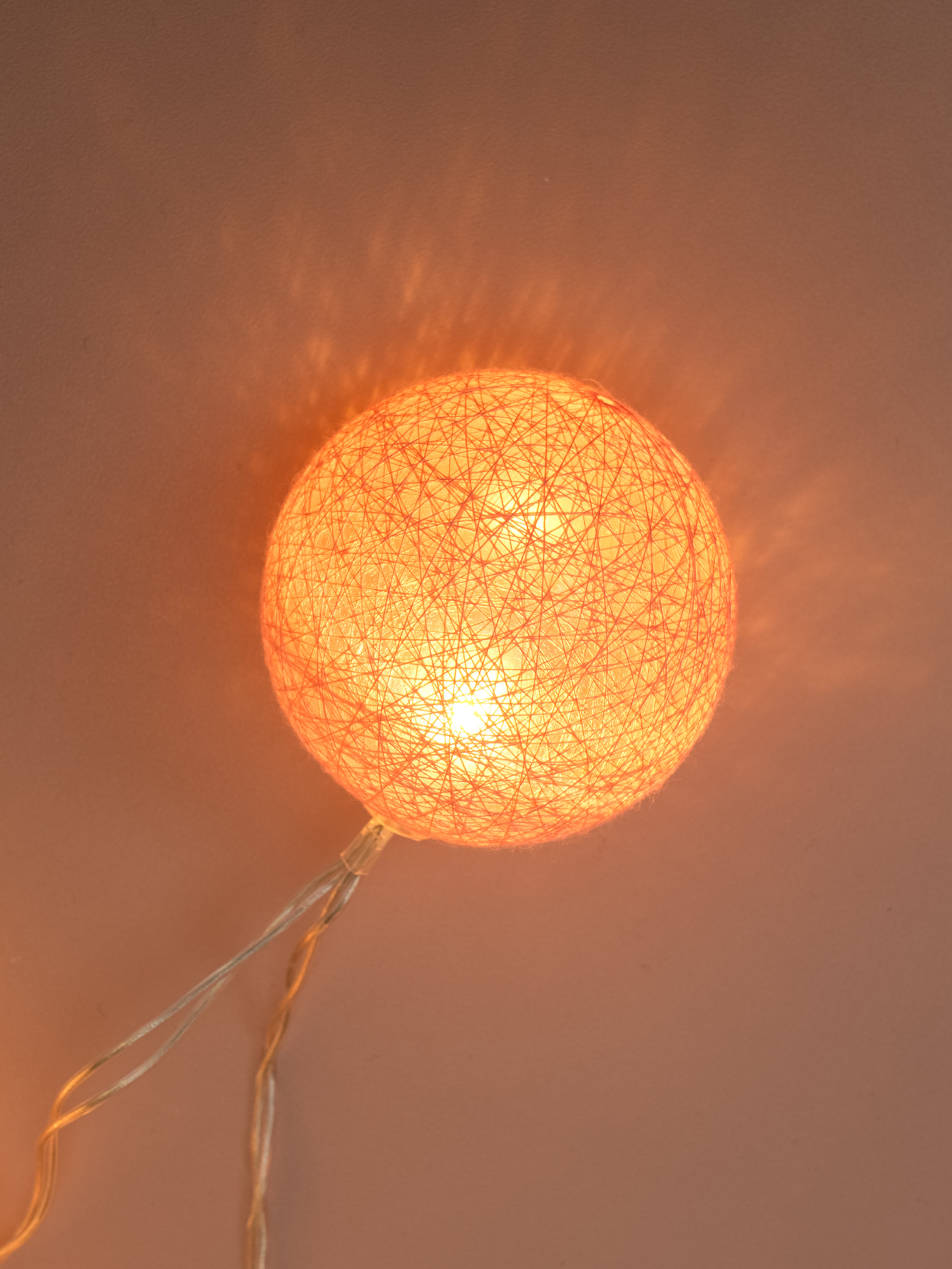 인테리어 코튼볼 LED 10구 6cm