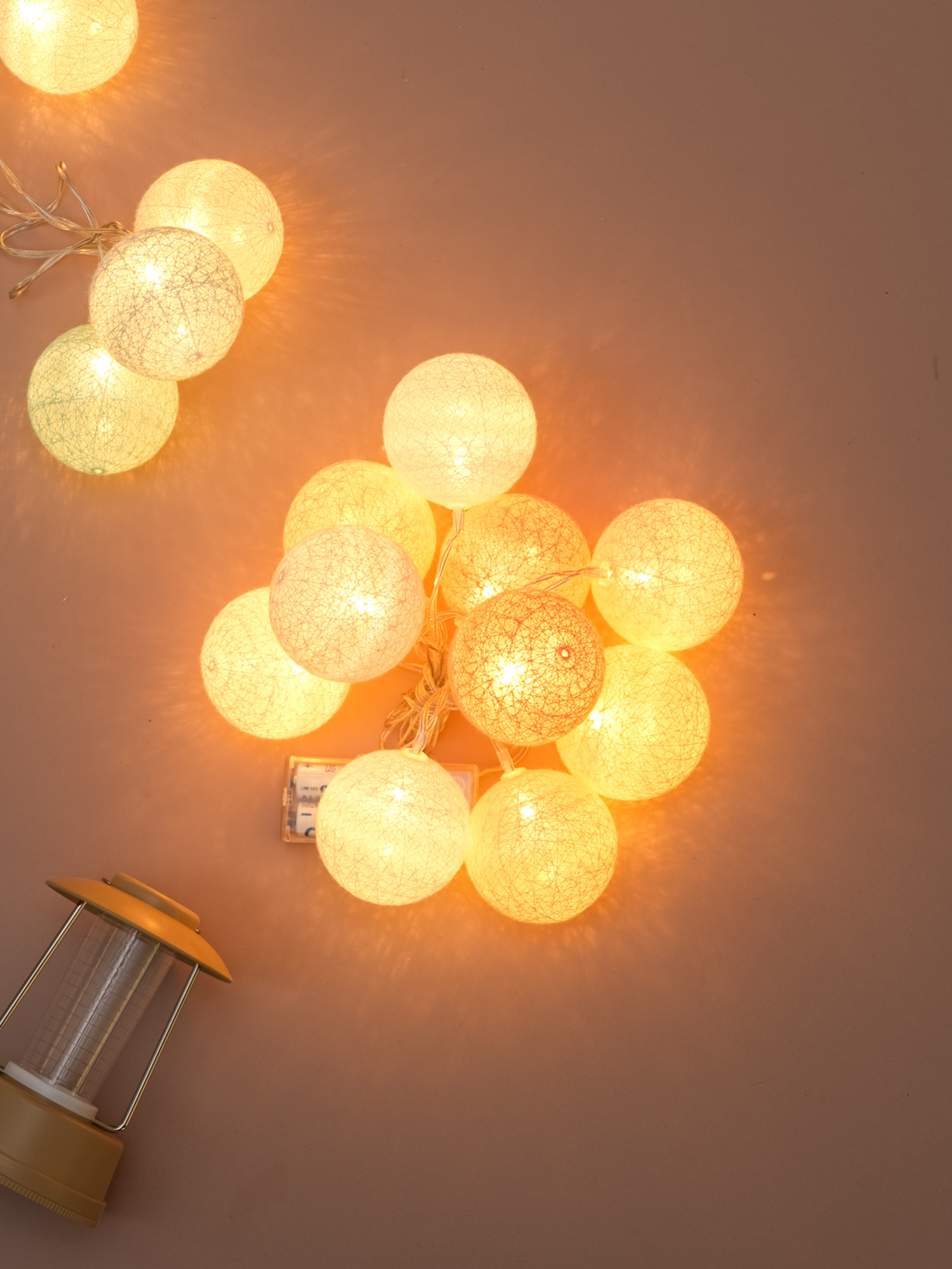 인테리어 코튼볼 LED 10구 6cm