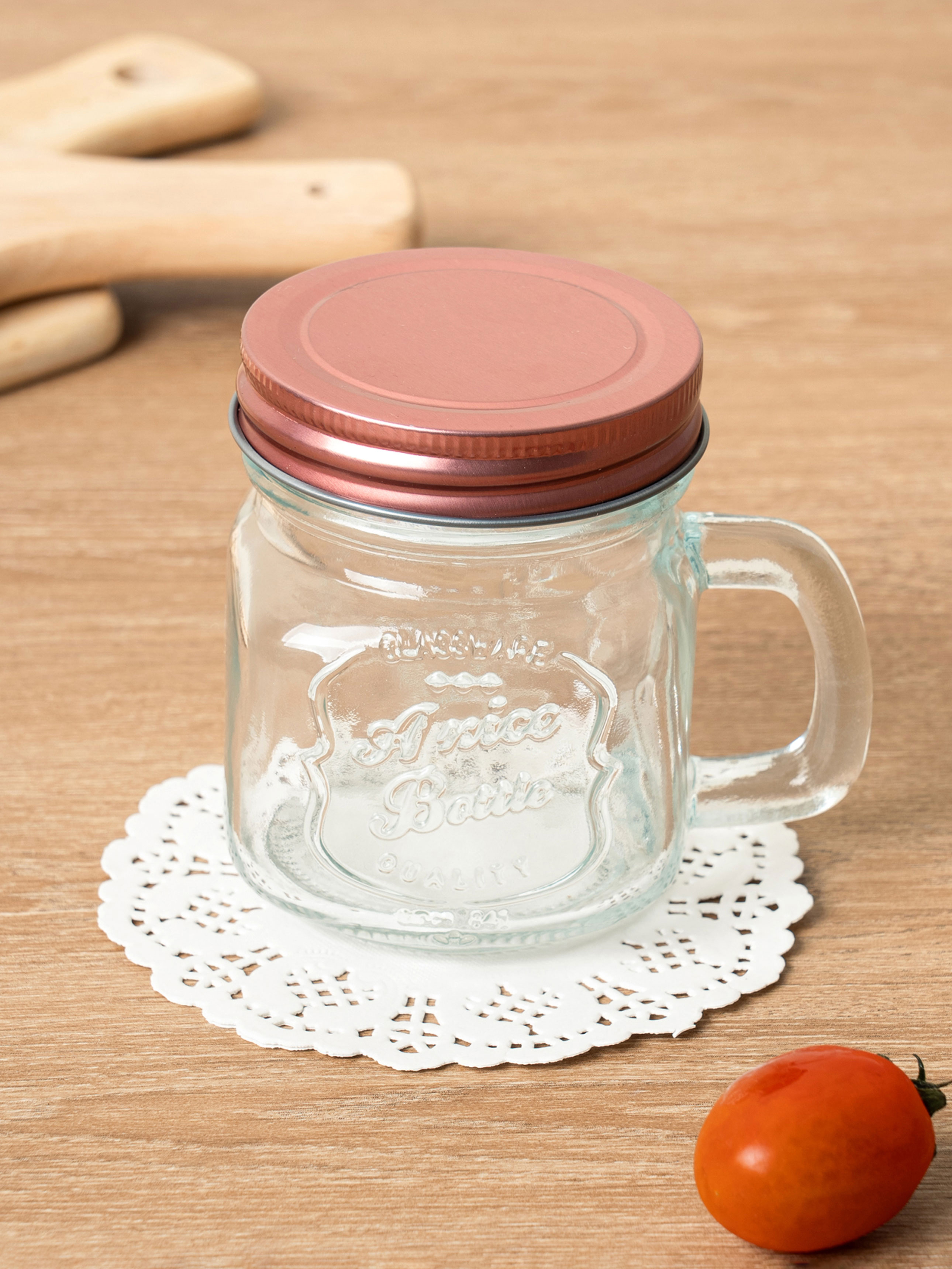 손잡이유리저장용기(약250 ml)