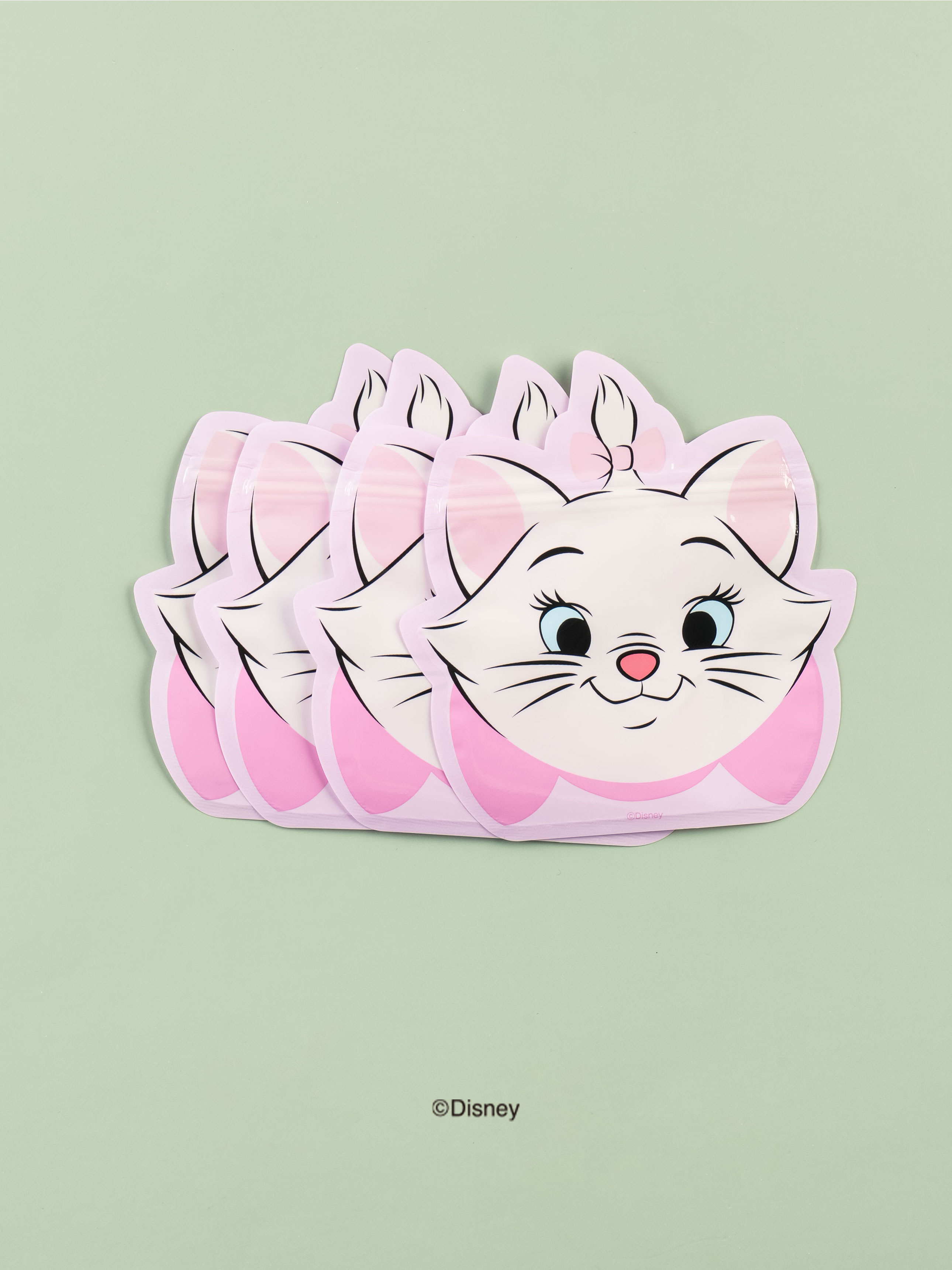 디즈니 애니멀즈 얼굴 모양 지퍼백 4매