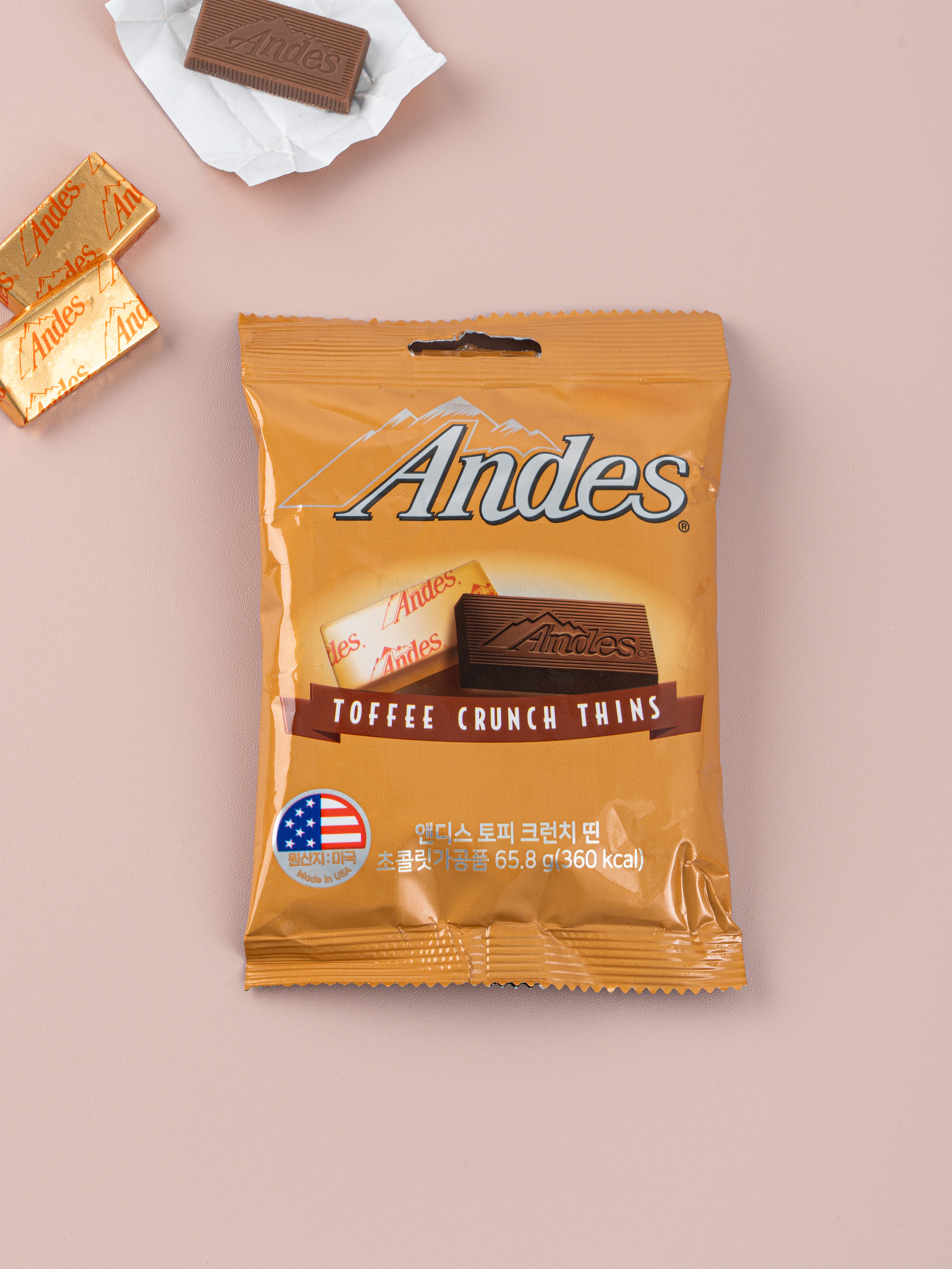 Шоколад Andes Toffee Crunch Thins, 65.8 г