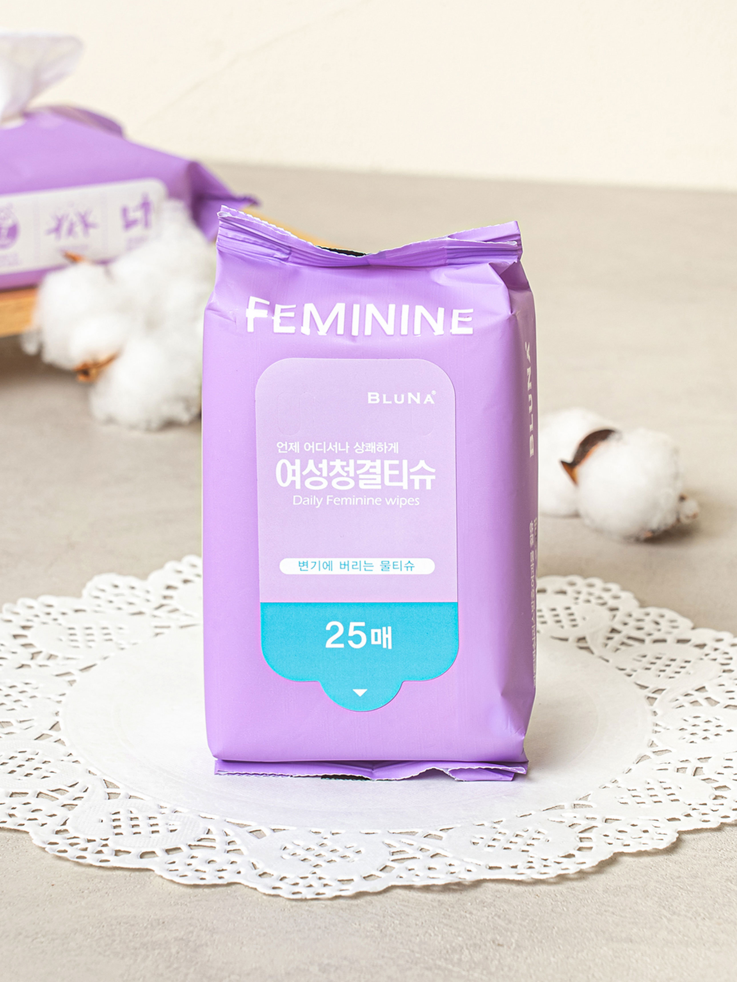블루나 여성 청결 티슈 25매입