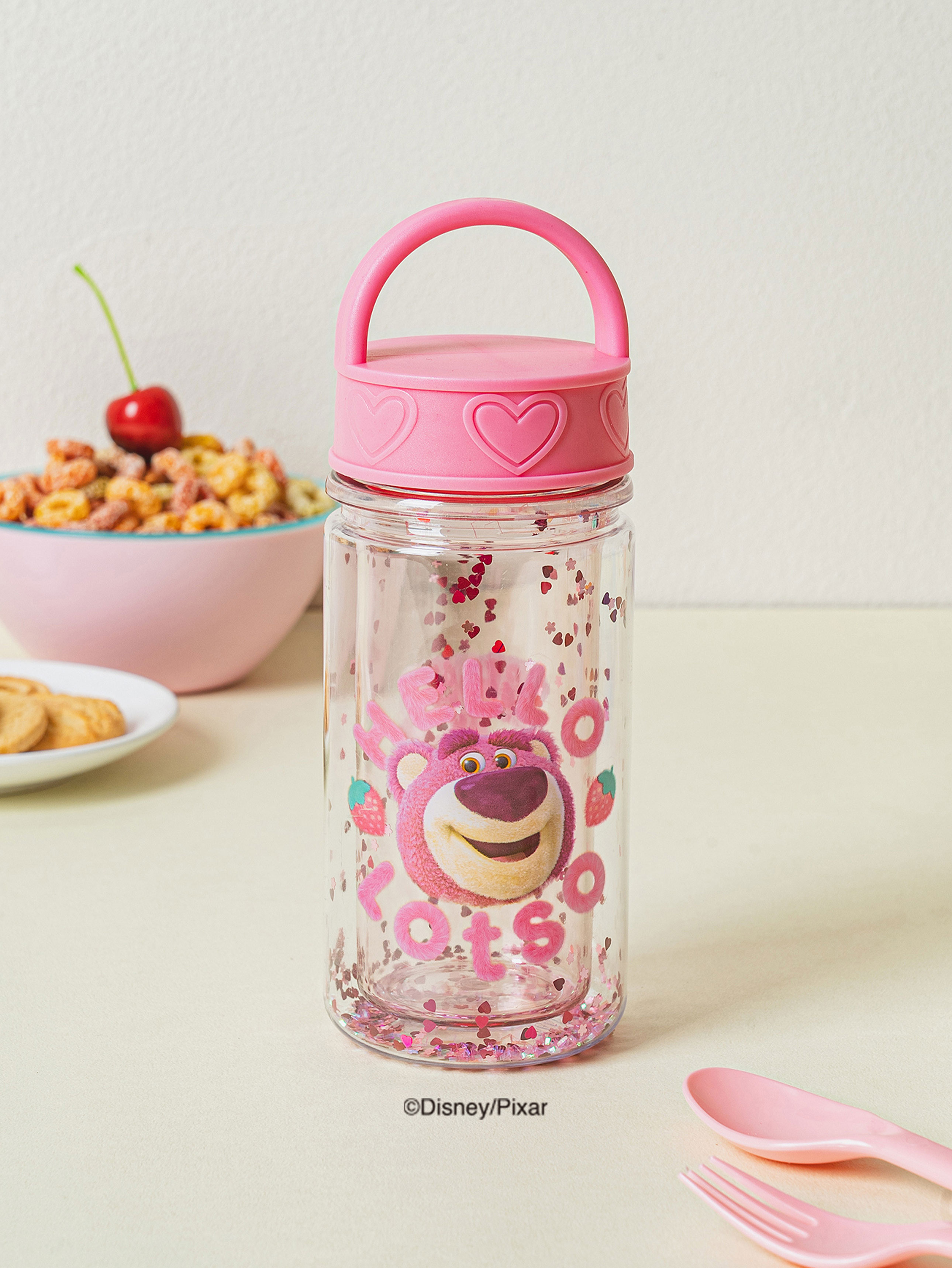 픽사 토이스토리 반짝이 이중 물병 300 ml 핑크