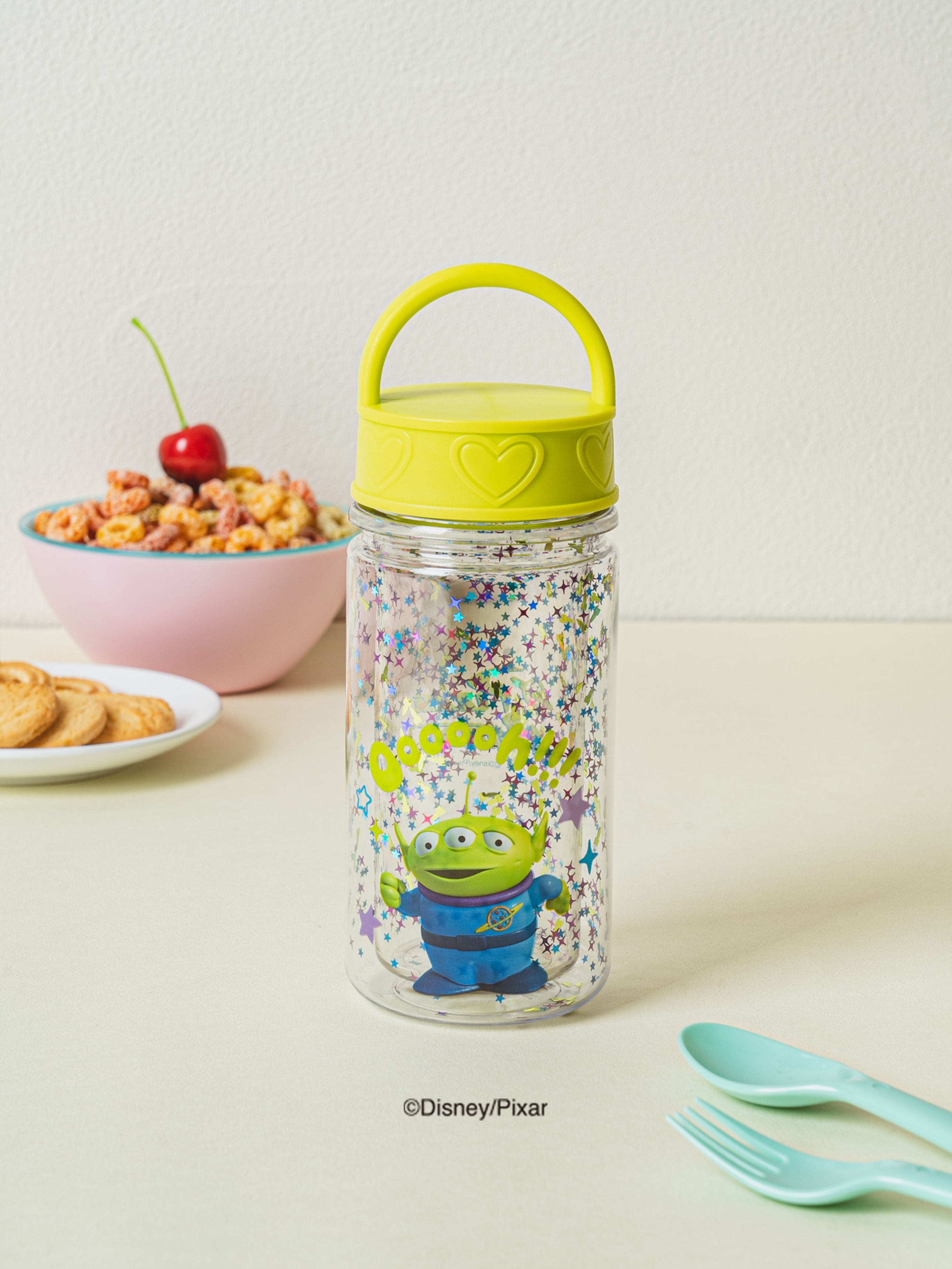 픽사 토이스토리 반짝이 이중 물병 300 ml 그린