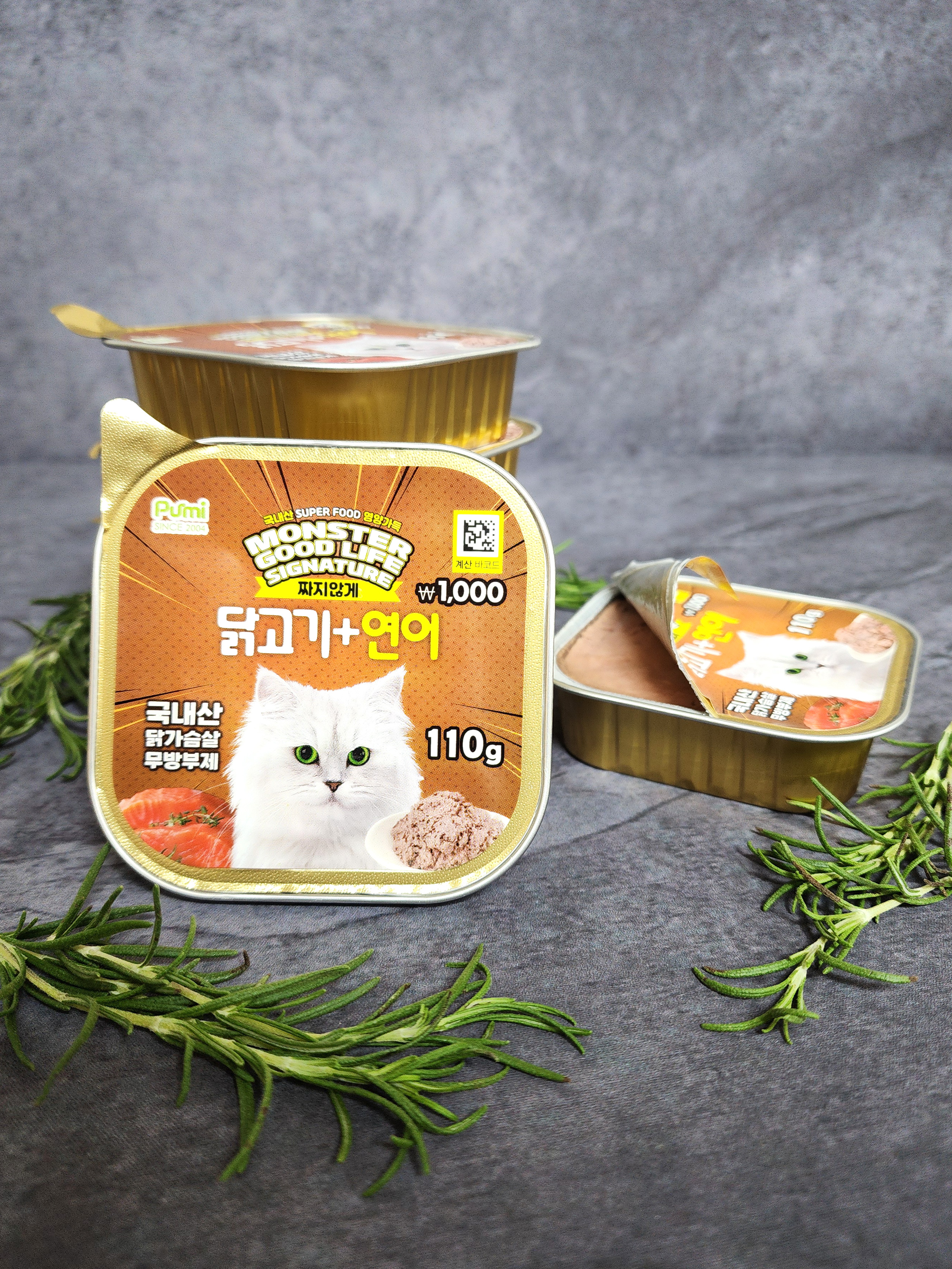 [Питомец] Влажный корм для кошек Monster 110 г курица и лосось